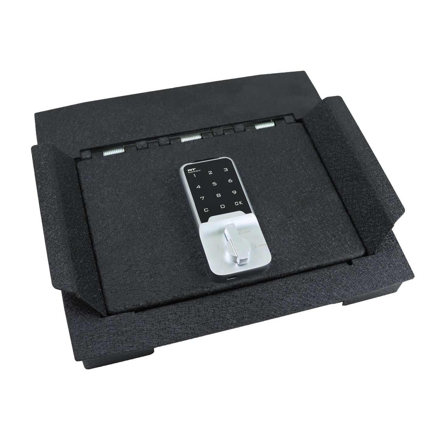 Center Console Safe Gun Safe for 2023-2026 Ford F250/F350/F450 Super Duty, Electronic Number Lock