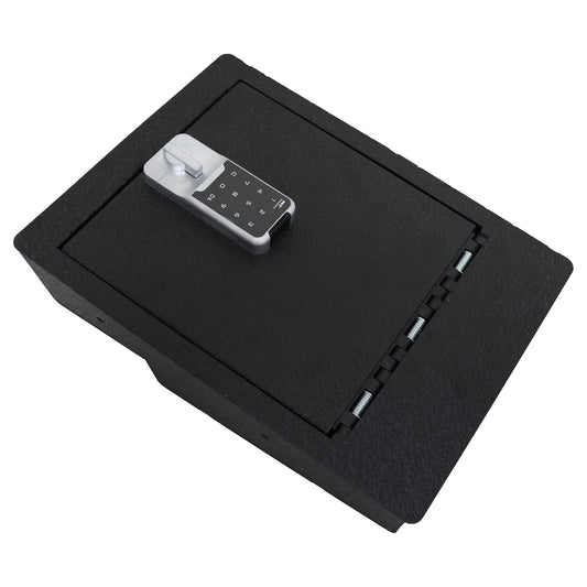 Under Seat Console Safe for 2014 to 2018 Chevrolet Silverado 1500 and GMC Sierra 1500 with a underseat console bench seat, Electronic Number Lock