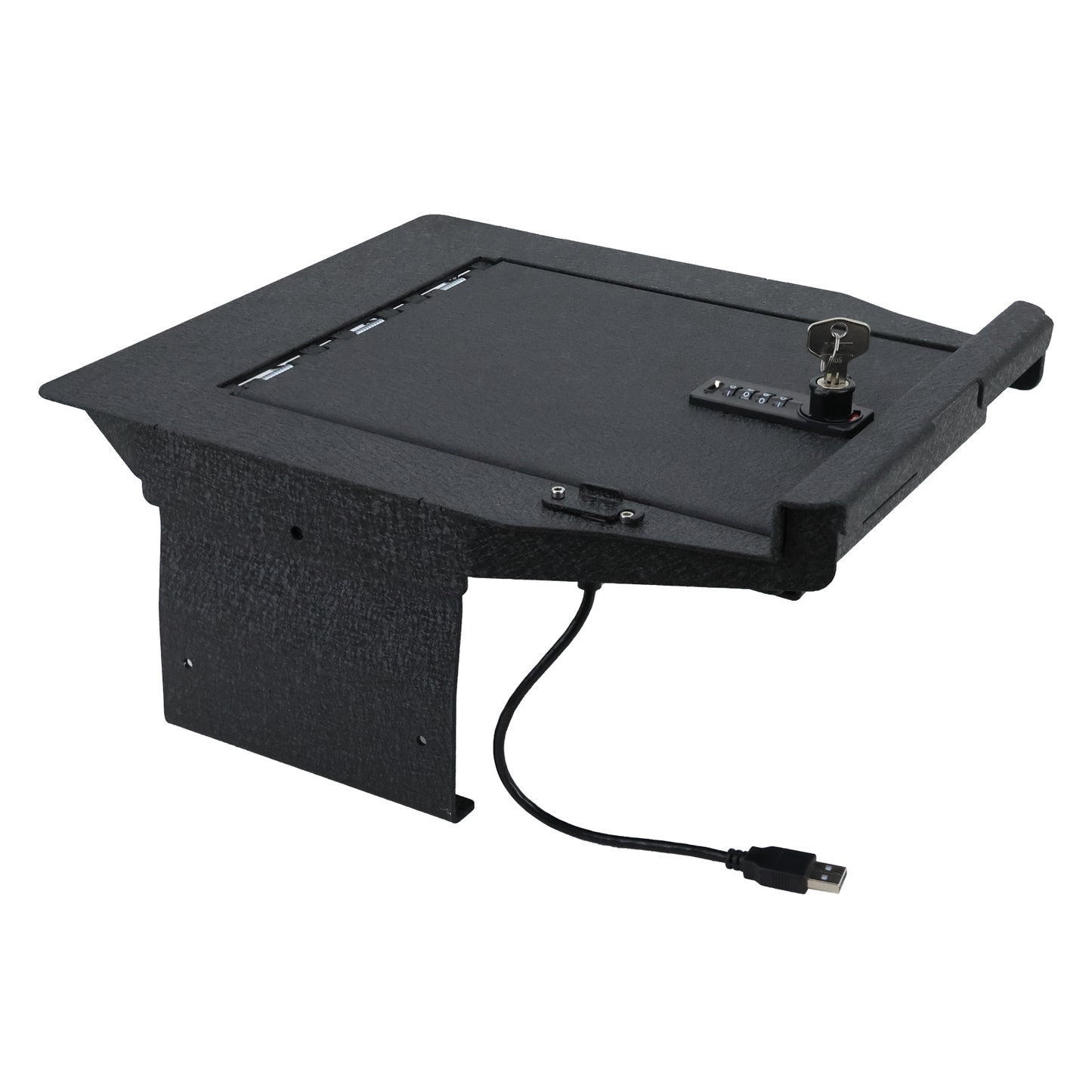 Caja fuerte para consola central para Ford F-150 2021-2024 y Ford F-150 Lightning 2021-2024, cerradura de combinación de 4 dígitos con llave