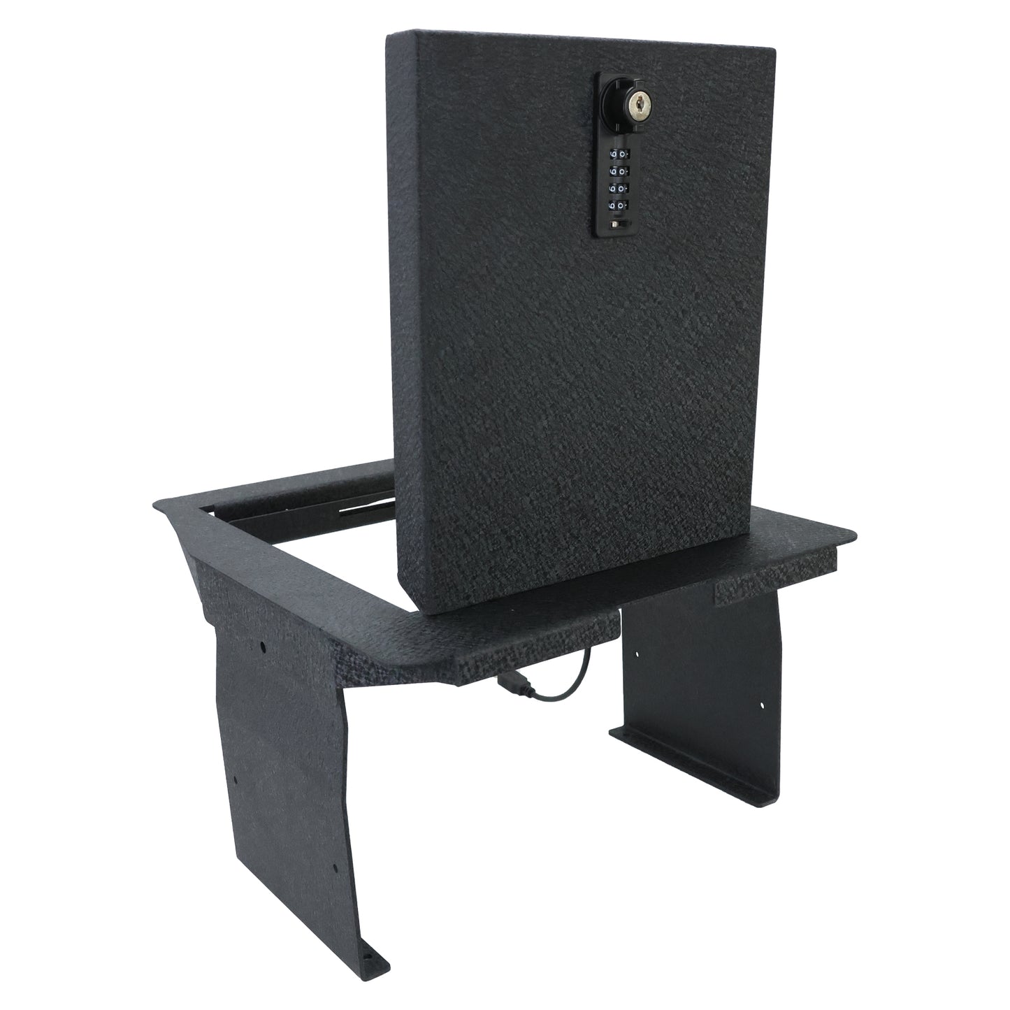 Center Console Safe Gun Safe for 2015 -2020 Ford F150, 2017-2022 Ford 250/350/450 Super Duty, 2018-2024 Ford Expedition, 4-Digit Combination Lock with Key