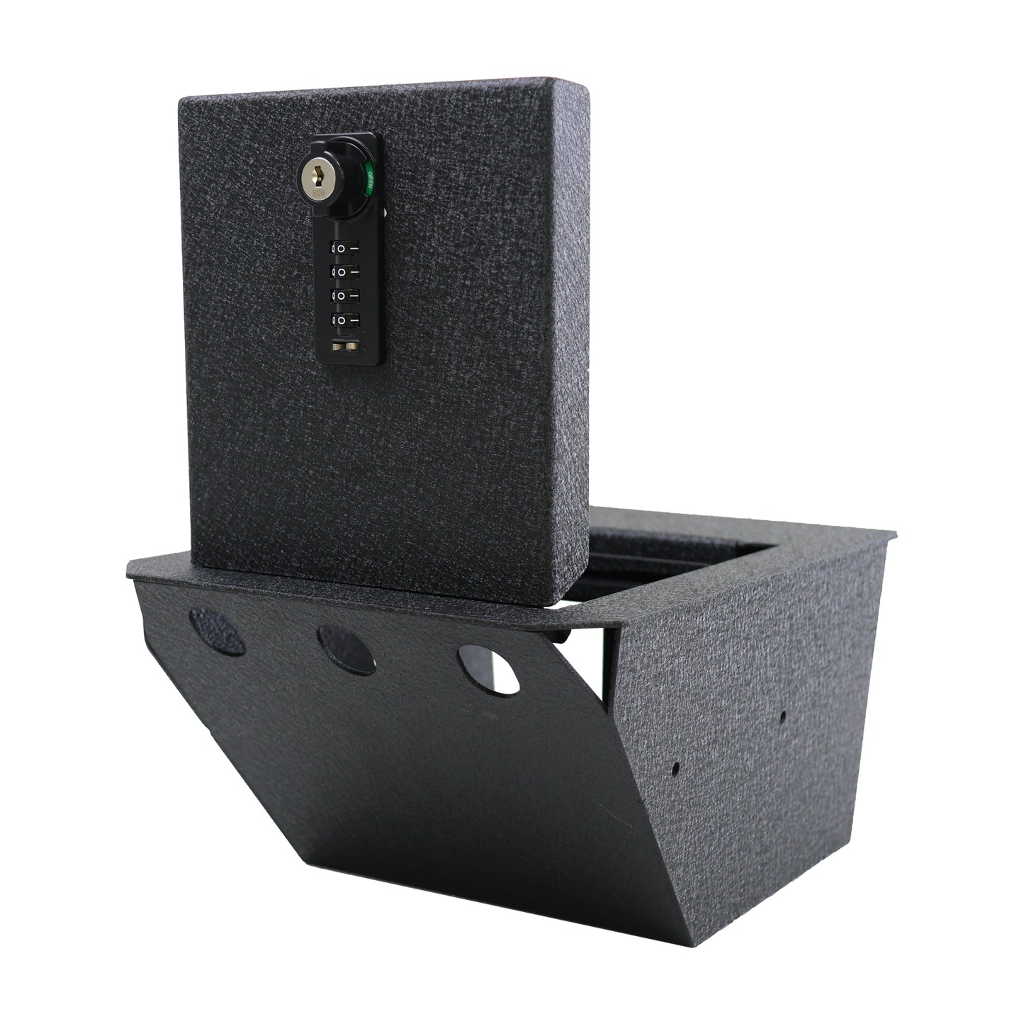 Center Console Gun Safe for 2024-2025 Tesla Cybertruck, 4-Digit Combination Lock with Key