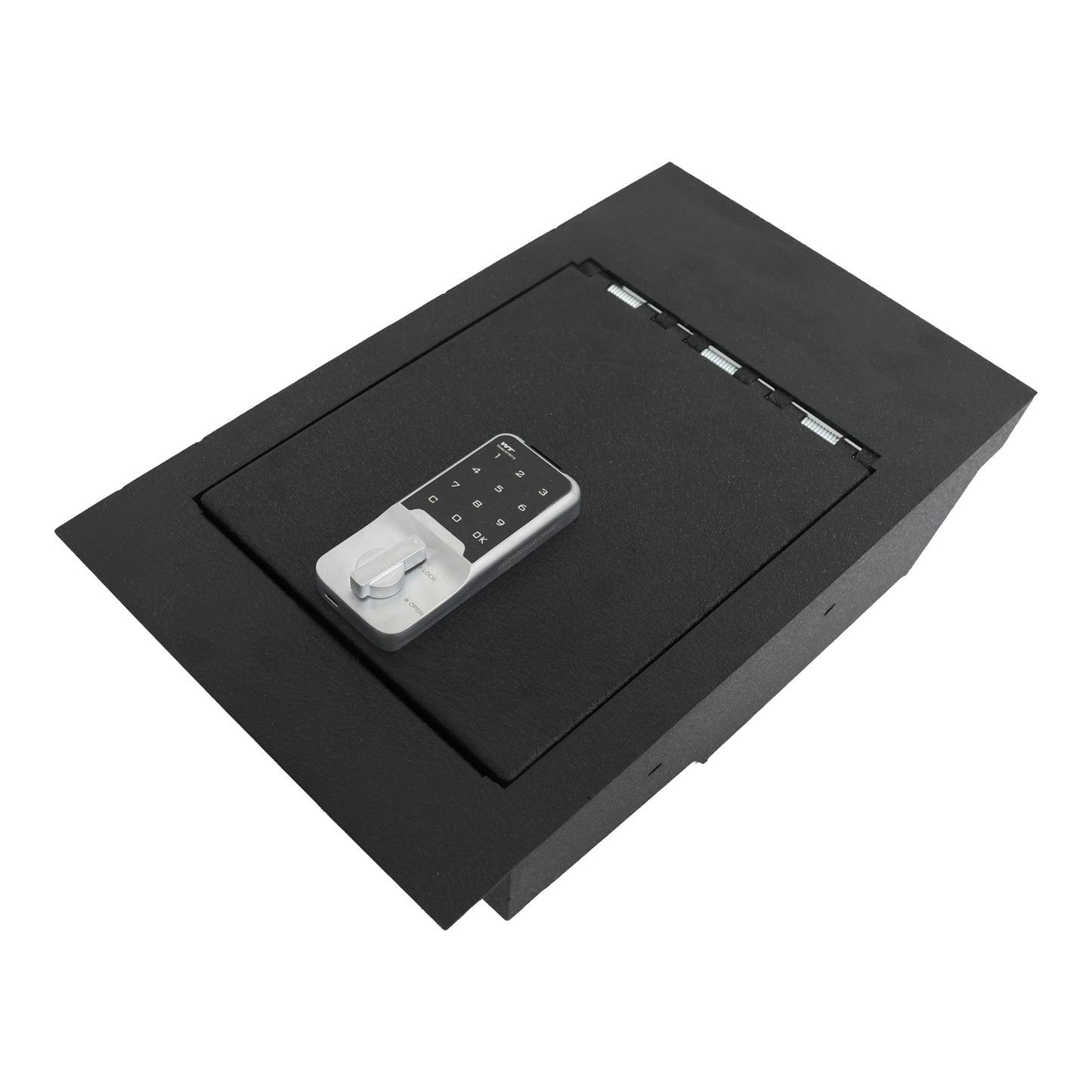 Under Seat Console Safe Box for 2015-2025 Ford F150 models with underseat console bench seats, Electronic Number Lock