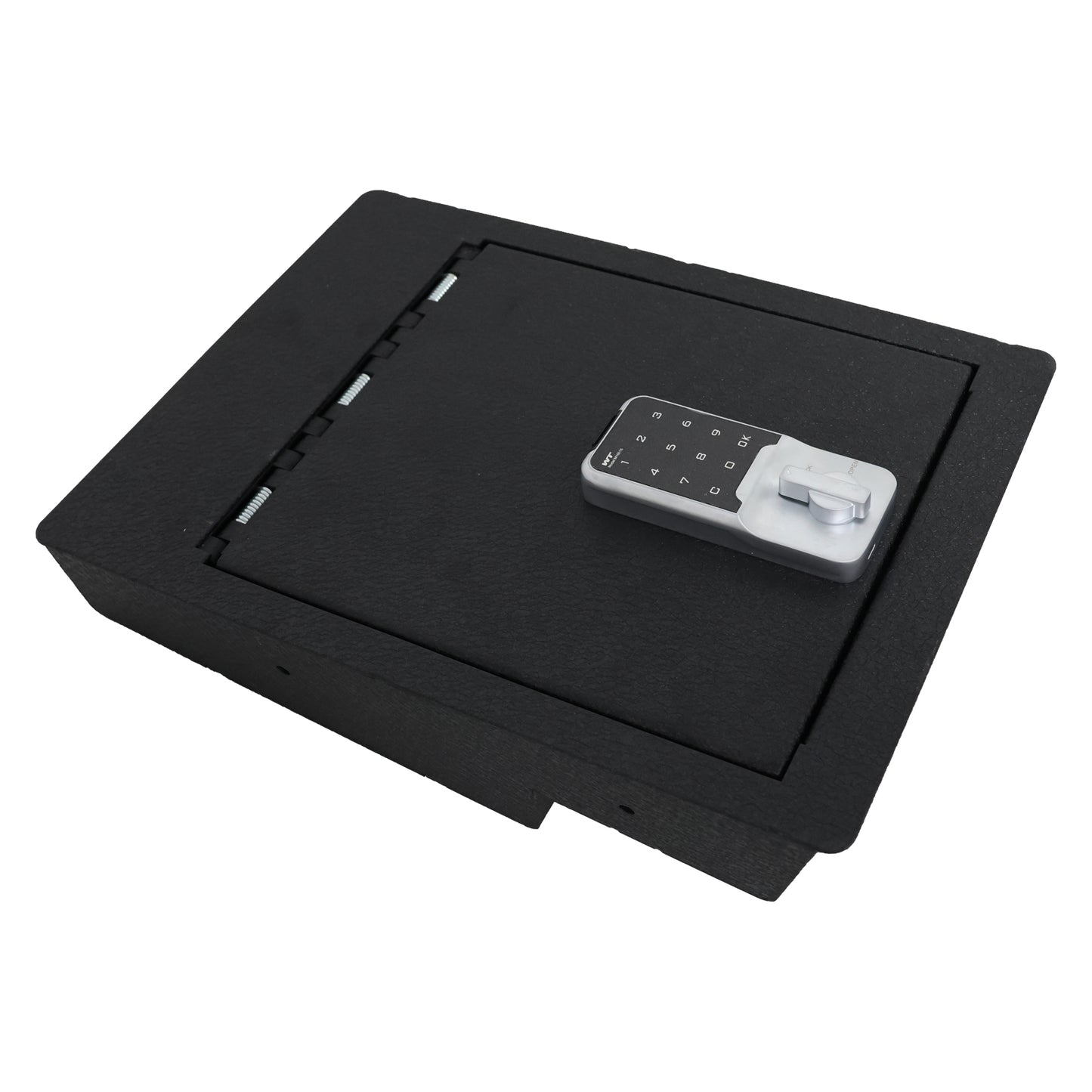 Under Seat Console Safe for 2014 to 2018 Chevrolet Silverado 1500 and GMC Sierra 1500 with a underseat console bench seat, Electronic Number Lock