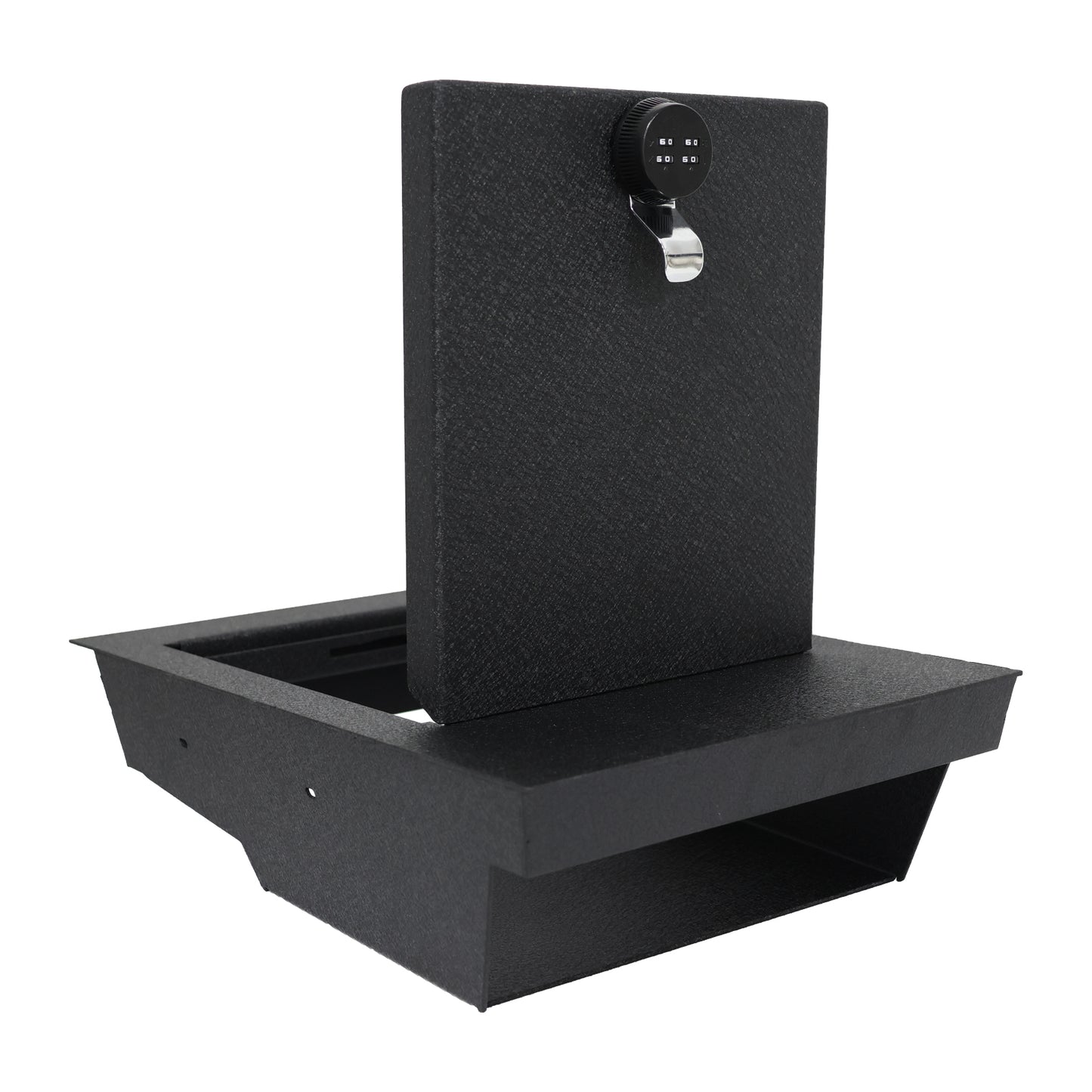 Under Seat Console Safe Box for 2015-2025 Ford F150 models with underseat console bench seats, 4-Digit Combo Lock