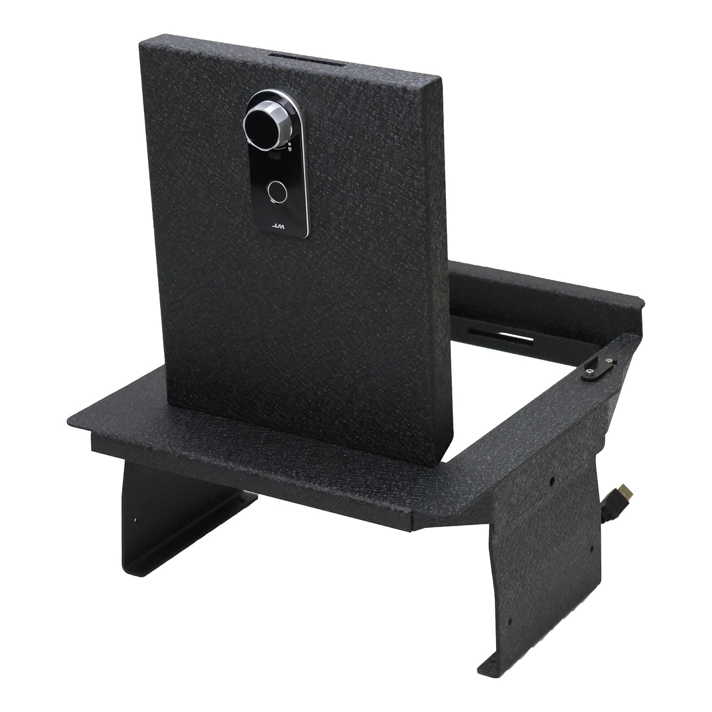 Caja fuerte para consola central para armas para Ford F-150 2021-2024 y Ford F-150 Lightning 2021-2024, cerradura de huellas dactilares con llave