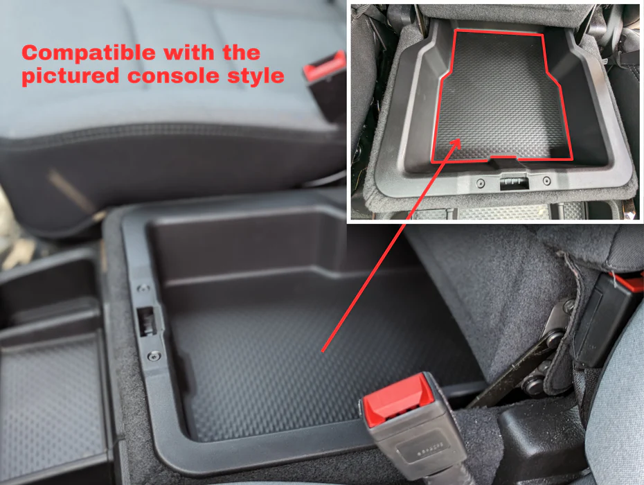 Underseat Console Gun Safe for 2020-2026 Dodge Ram 1500/2500/3500, Fingerprint Lock with Key