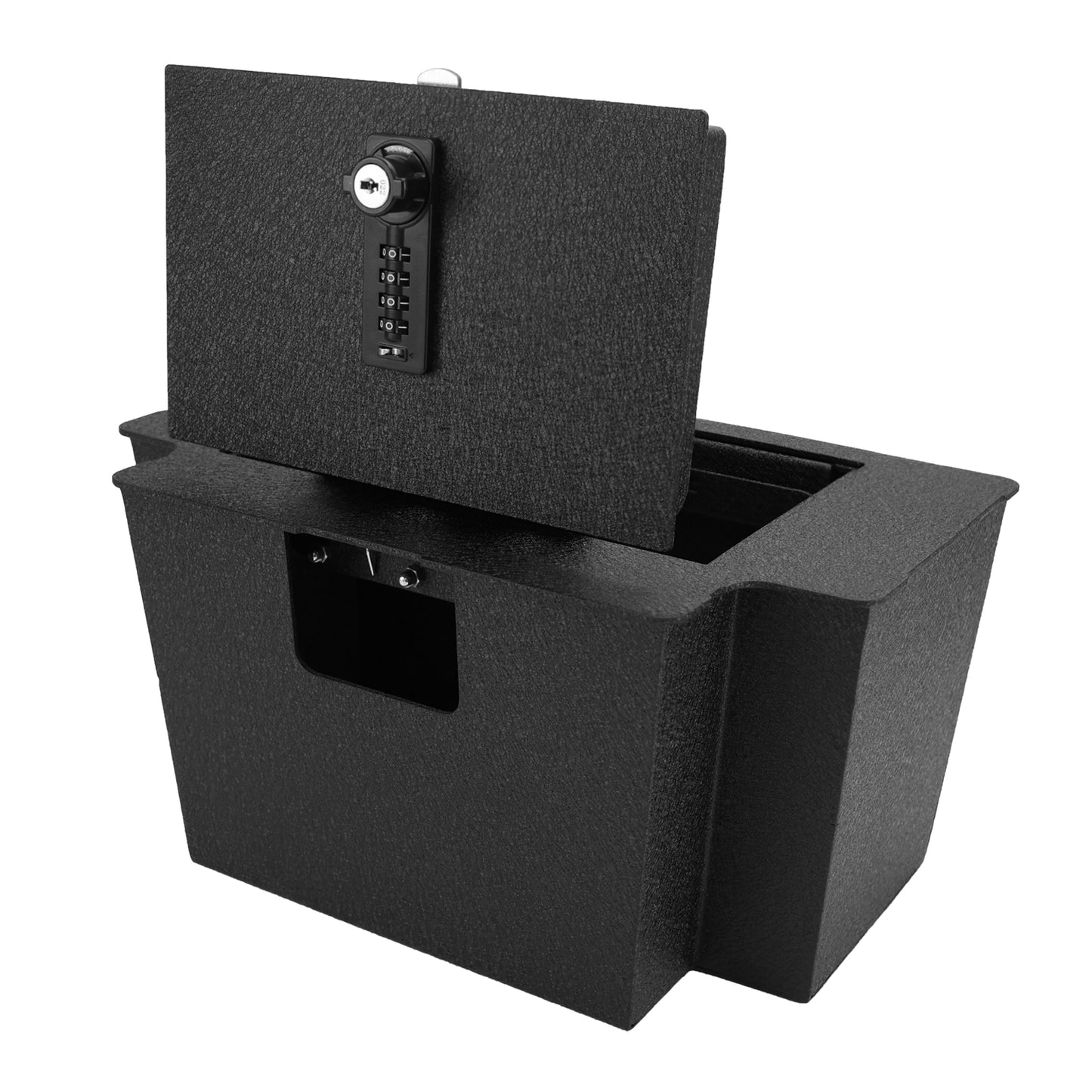 Pro Center Console Safe Gun Safe for 2023-2025 Chevy Silverado 1500, 4-Digit Combination Lock with Backup Key.