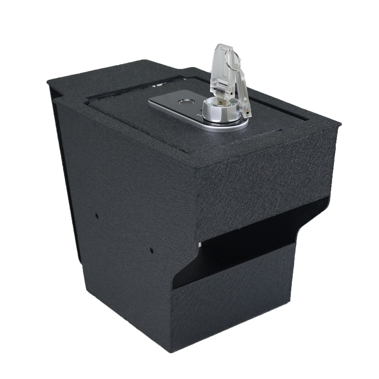 Center Console Gun Safe for 2019-2025 Chevrolet Blazer, Fingerprint Lock with Key