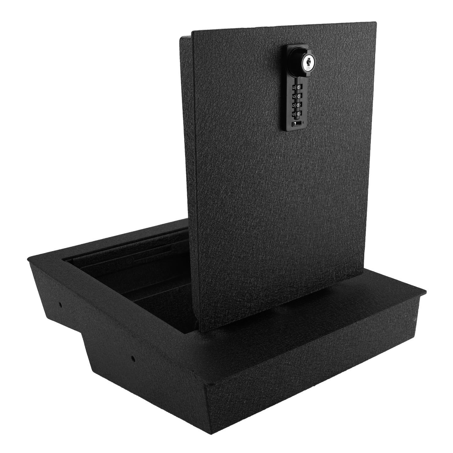 Pro Underseat Console Safe Gun Safe for 2014-2018 Chevrolet Silverado 1500/ GMC Sierra 1500, 4-Digit Combination Lock with Key