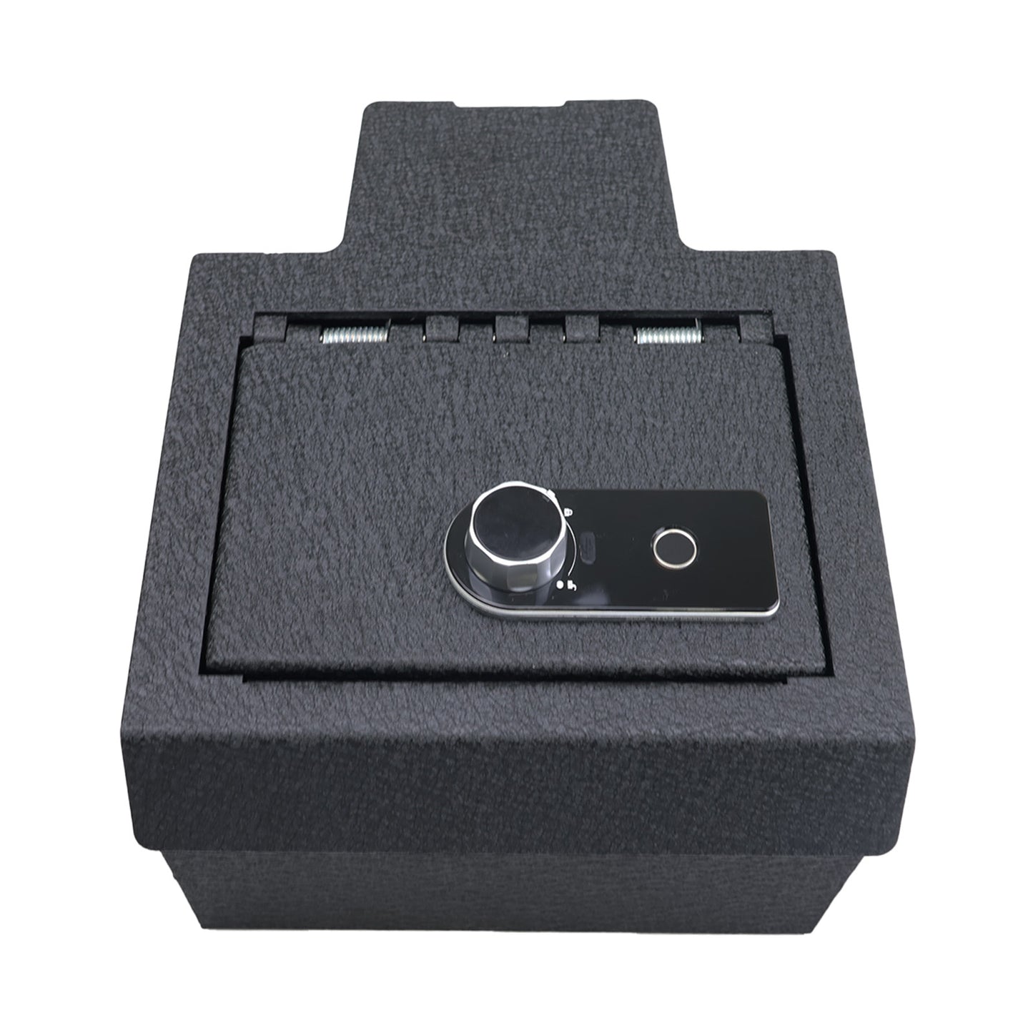 Center Console Gun Safe for 2024-2025 Chevrolet Silverado EV/GMC Sierra EV, Fingerprint Lock with Key