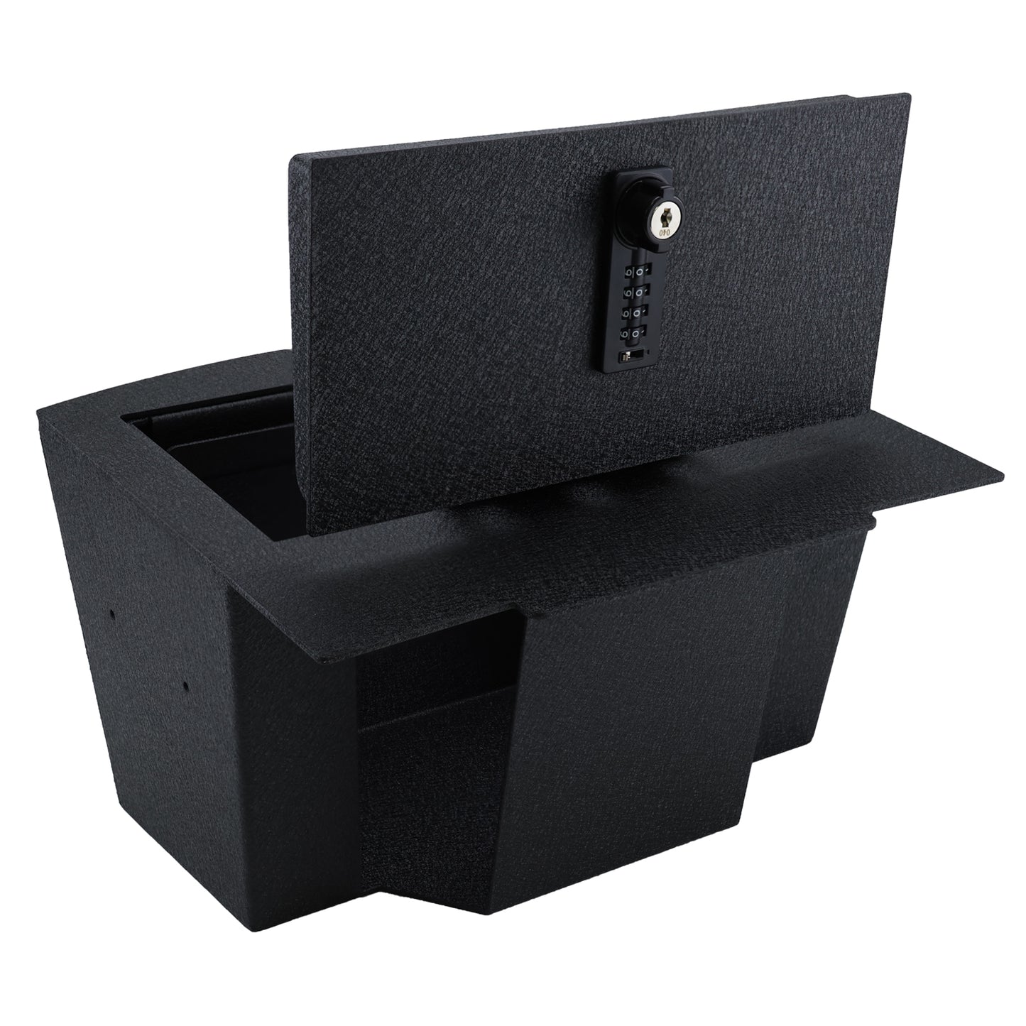 Pro Center Console Safe Gun Safe for 2009-2018 Dodge Ram 1500 2500 3500 and 2019 Dodge Ram 1500 Classic, 4-Digit Combination Lock with Key