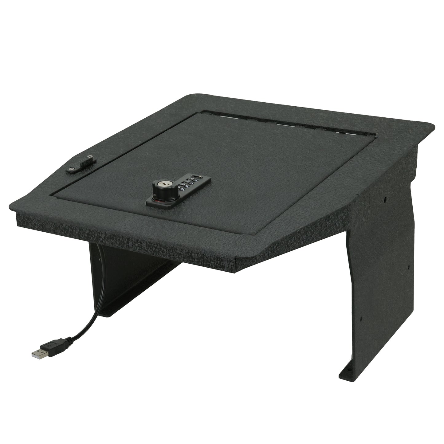 Center Console Safe Gun Safe for 2015 -2020 Ford F150, 2017-2022 Ford 250/350/450 Super Duty, 2018-2024 Ford Expedition, 4-Digit Combination Lock with Key