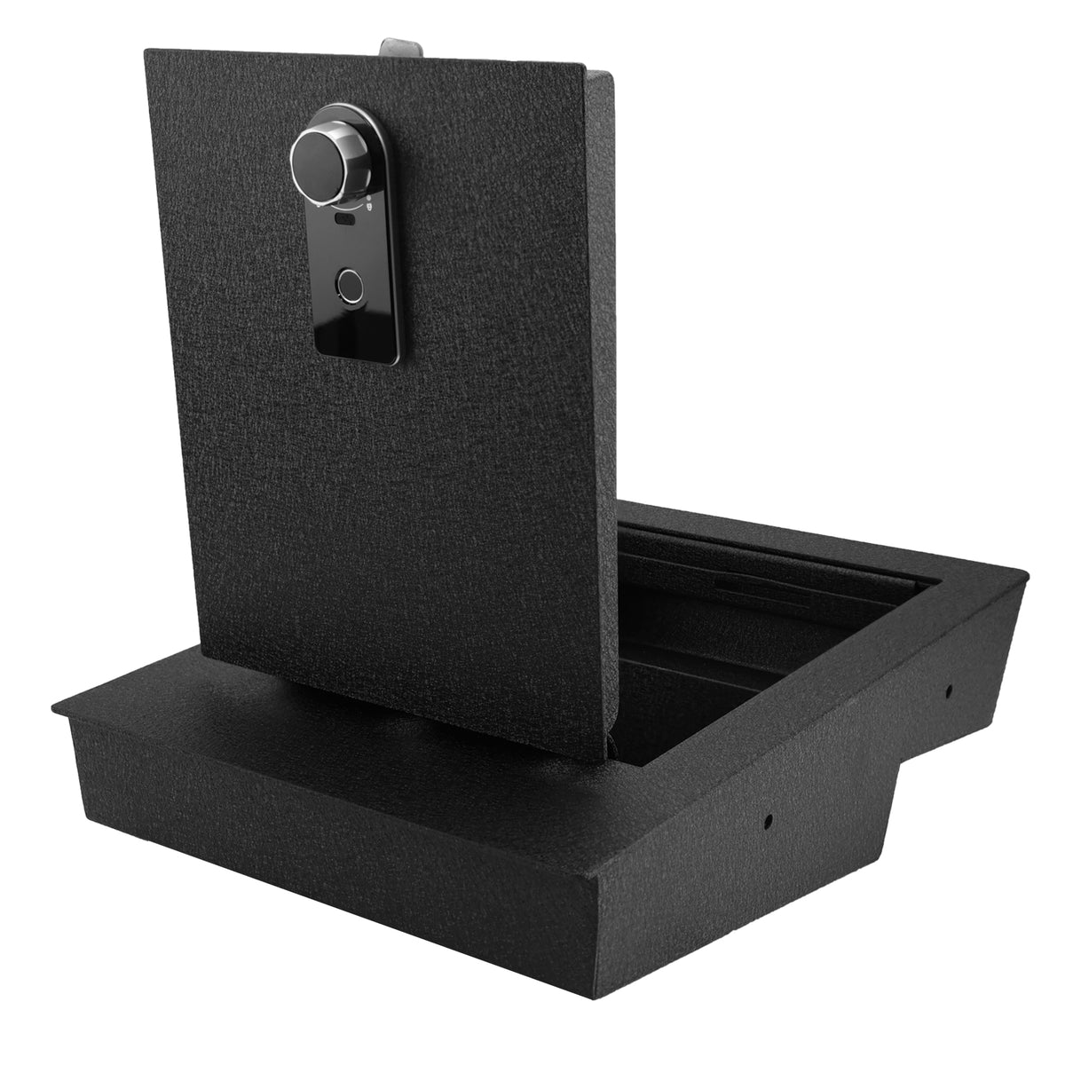 Console Safe | Chevrolet Silverado 1500 2014–18 | Chevrolet Silverado 2500/3500/Suburban 2015–19 | GMC Sierra 1500 2014–18 | GMC Sierra 2500/3500 2015–19 | Fingerprint + Key