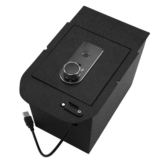 Pro Center Console Safe Gun Safe for 2019-2025 Toyota RAV4, Fingerprint Lock with Key