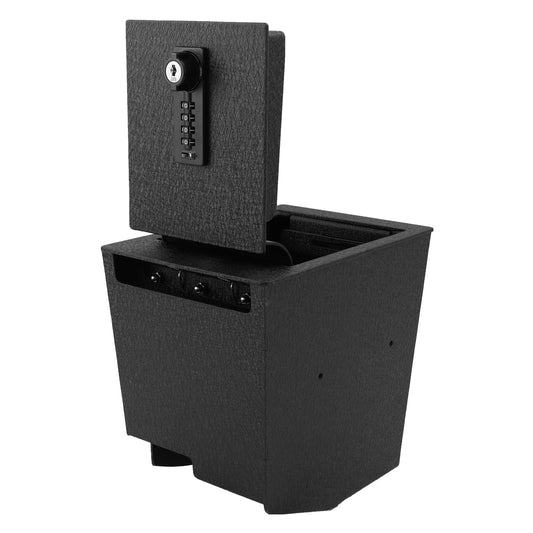 Pro Center Console Gun Safe for 2016-2025 Chevrolet Malibu, 4-Digit Combination Lock with Key