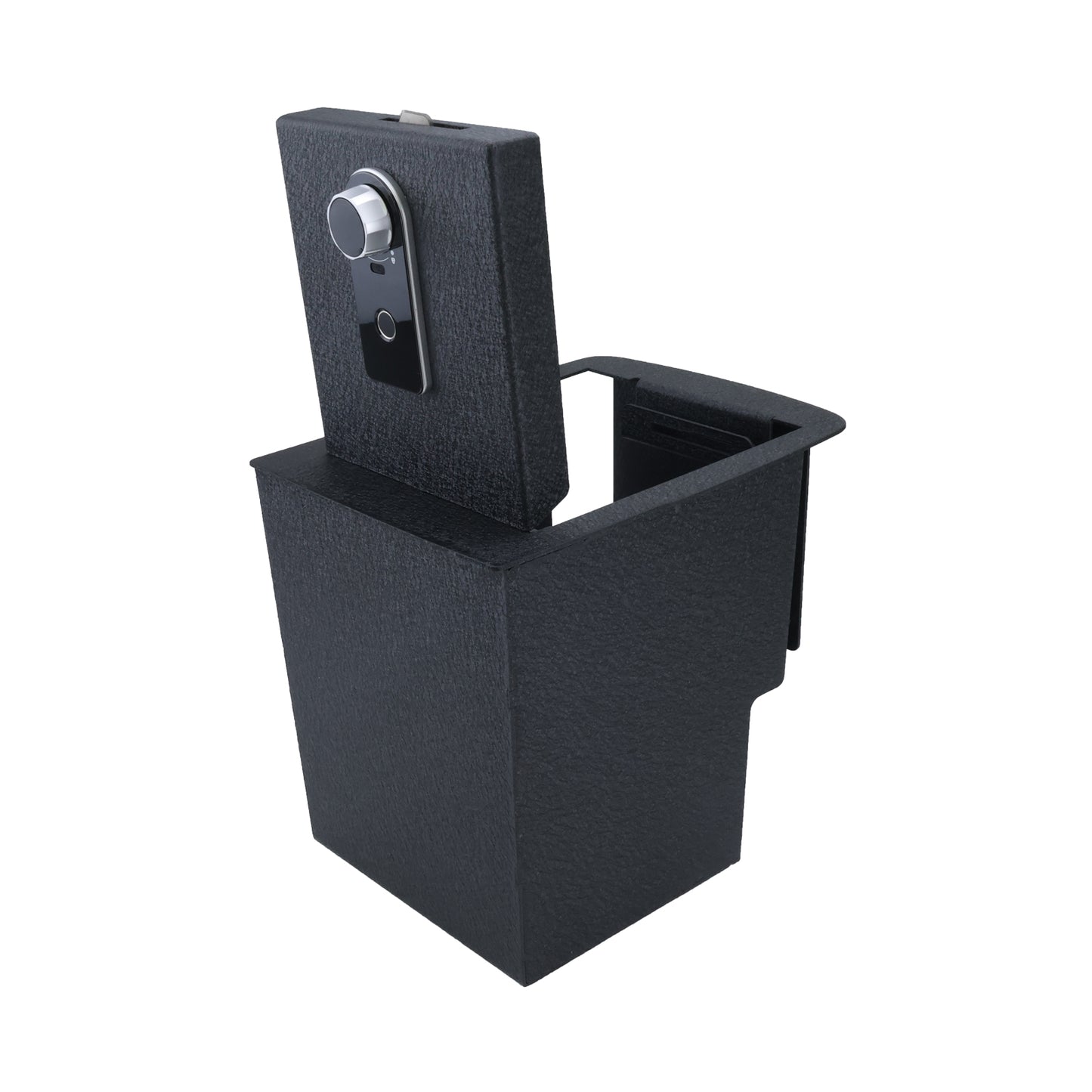 Center Console Gun Safe for 2019-2025 Kia Telluride with Cigarette Lighter, Fingerprint Lock with Key