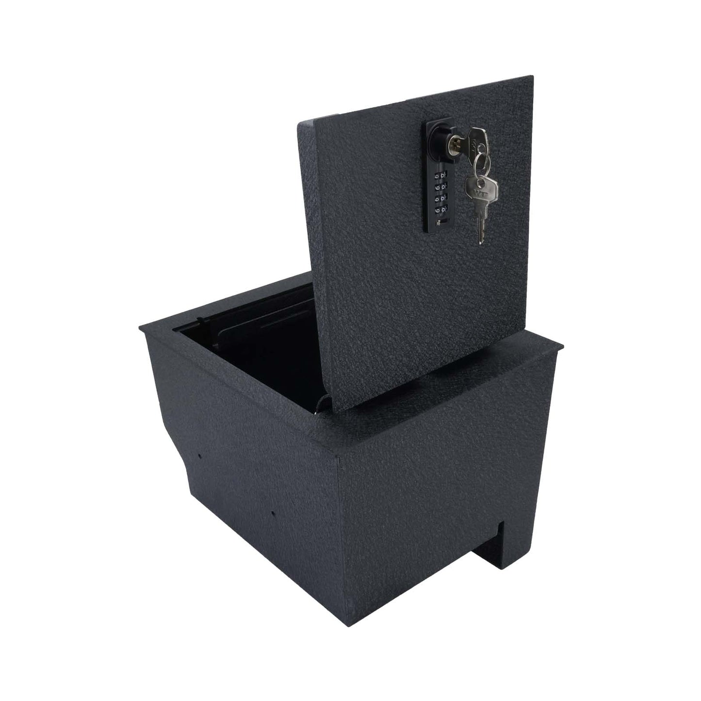 Center Console Gun Safe for 2016-2025 Nissan Titan, 4-Digit Combination Lock with Key