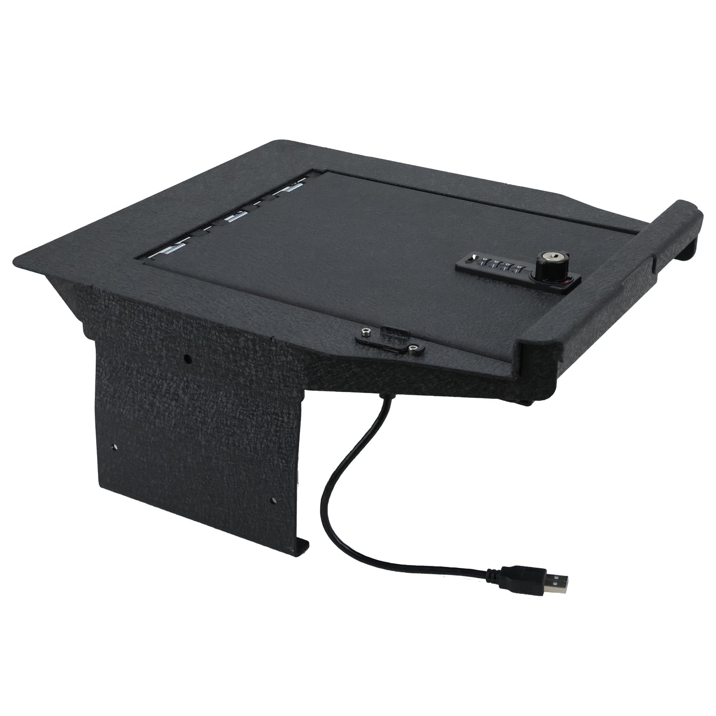 Caja fuerte para consola central para Ford F-150 2021-2024 y Ford F-150 Lightning 2021-2024, cerradura de combinación de 4 dígitos con llave