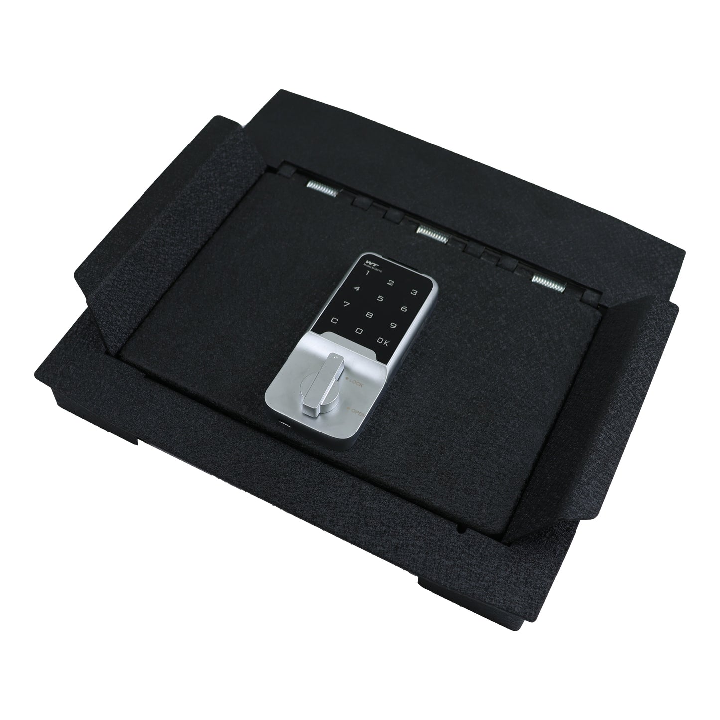 Center Console Safe Gun Safe for 2023-2026 Ford F250/F350/F450 Super Duty, Electronic Number Lock