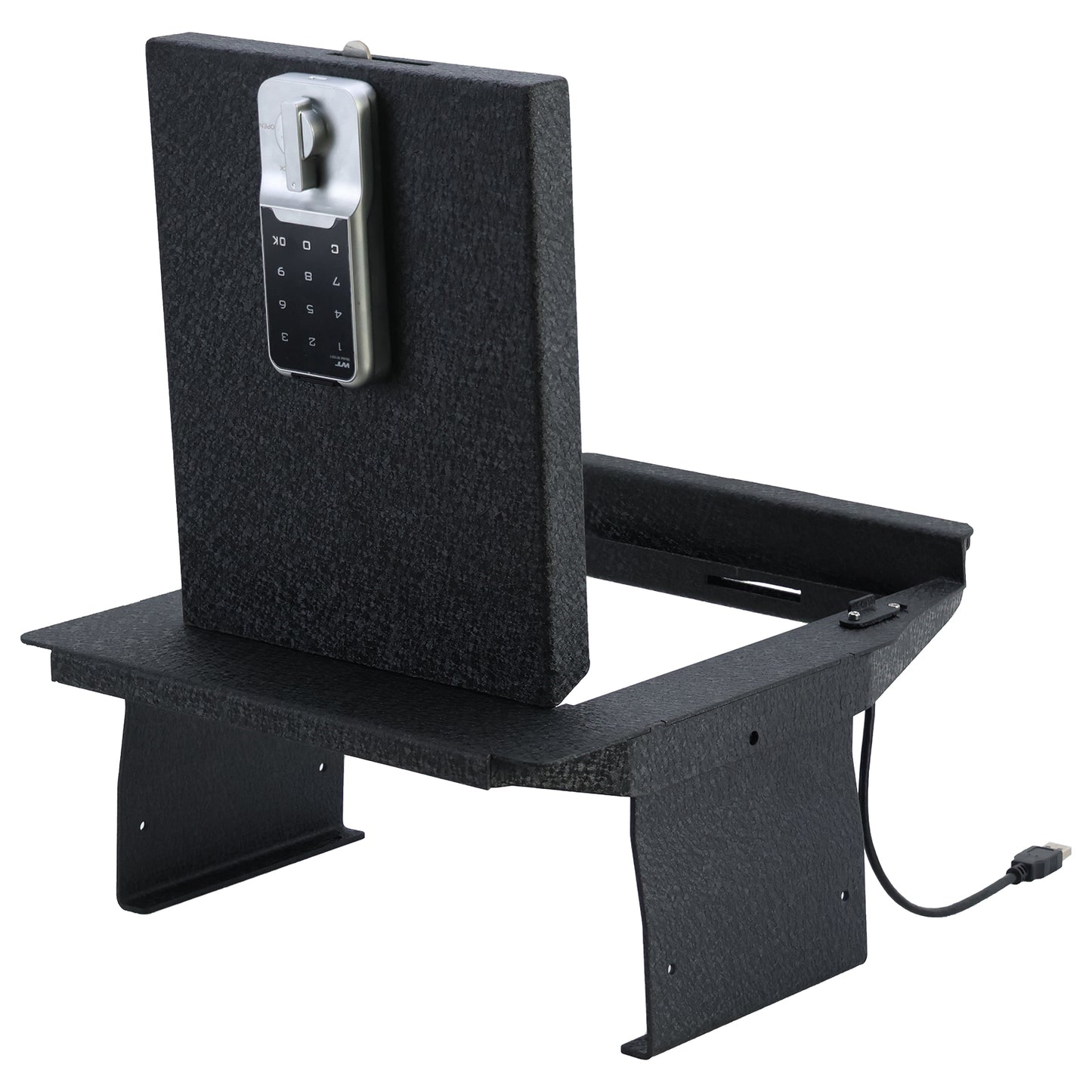 Caja fuerte para consola central para armas para Ford F-150 2021-2024 y Ford F-150 Lightning 2021-2024, bloqueo electrónico de números