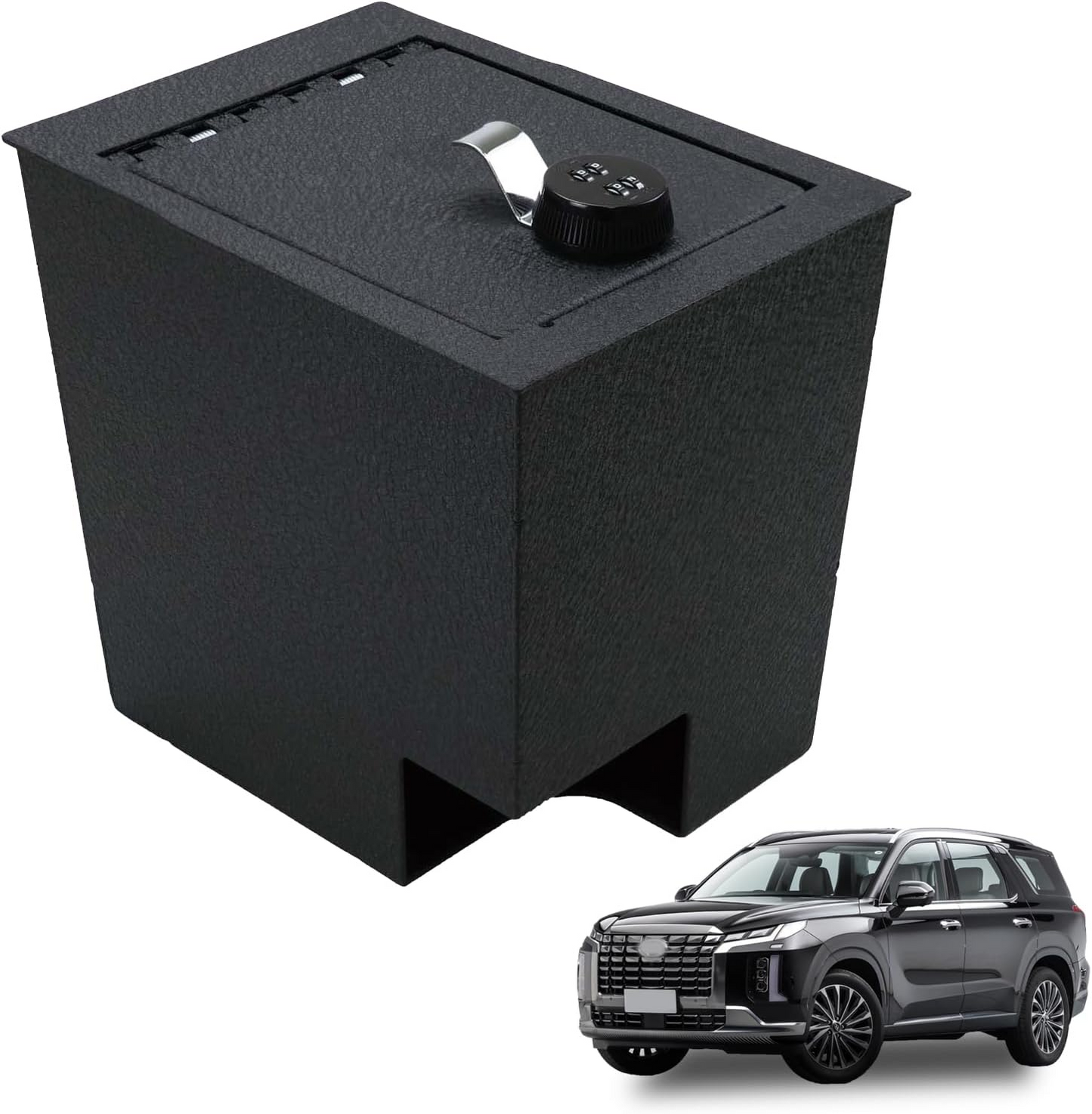 Center Console Gun Safe for 2020-2025 Hyundai Palisade, 4-Digit Combo Lock