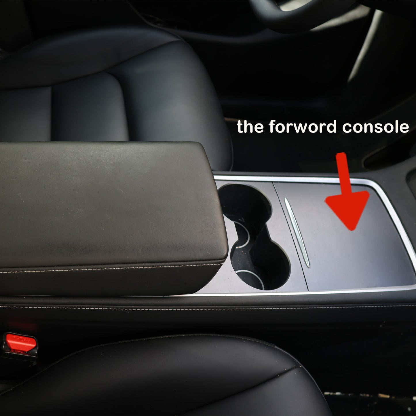 Center Console Gun Safe for 2021-2023 Tesla Model 3, 2021-2024 Tesla Model Y, 4-Digit Combination Lock with Key