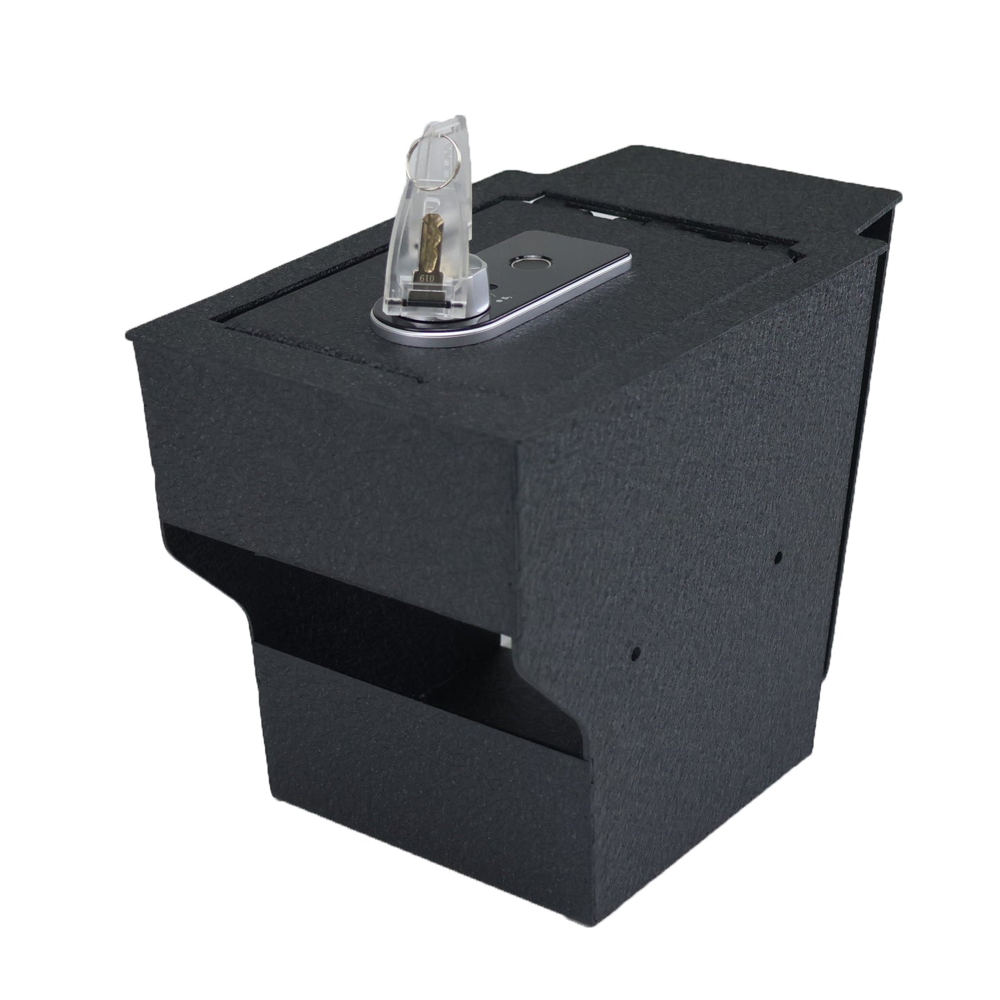 Center Console Gun Safe for 2019-2025 Chevrolet Blazer, Fingerprint Lock with Key