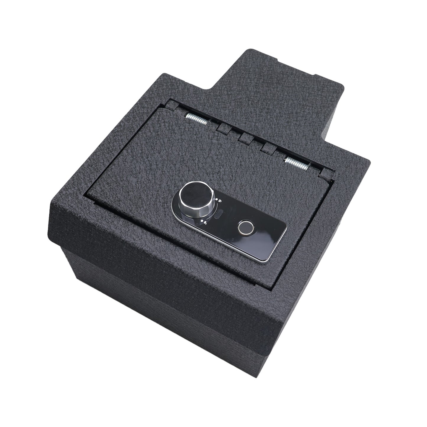 Center Console Gun Safe for 2024-2025 Chevrolet Silverado EV/GMC Sierra EV, Fingerprint Lock with Key