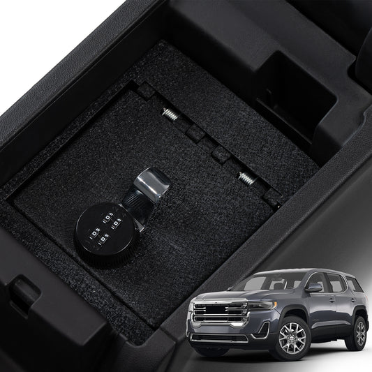 Center Console Gun Safe for 2017-2023 GMC Acadia, 4-Digit Combo Lock