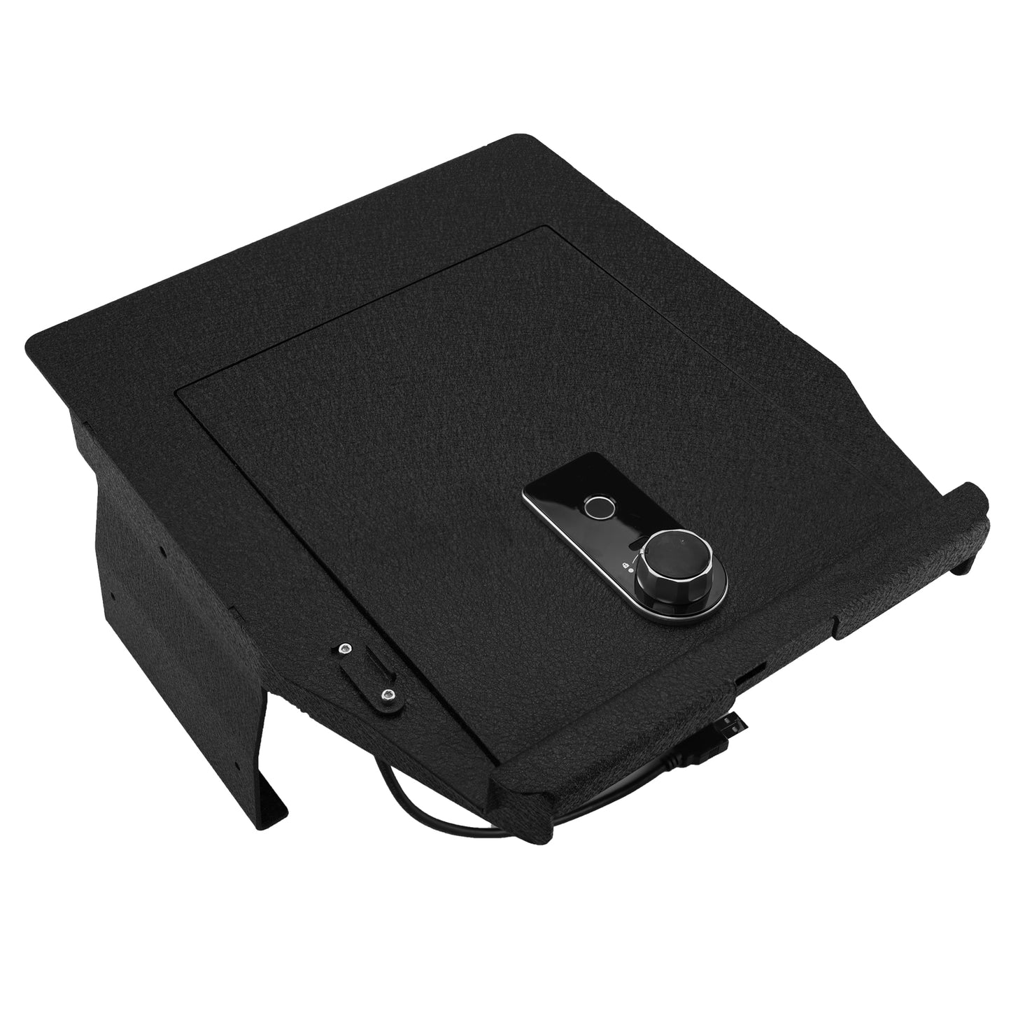 Pro Center Console Safe Gun Safe for 2021-2024 Ford F-150 and 2021-2024 Ford F-150 Lightning, Fingerprint Lock with Key