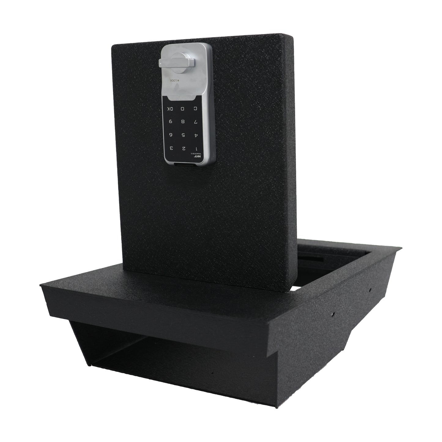 Under Seat Console Safe Box for 2015-2025 Ford F150 models with underseat console bench seats, Electronic Number Lock