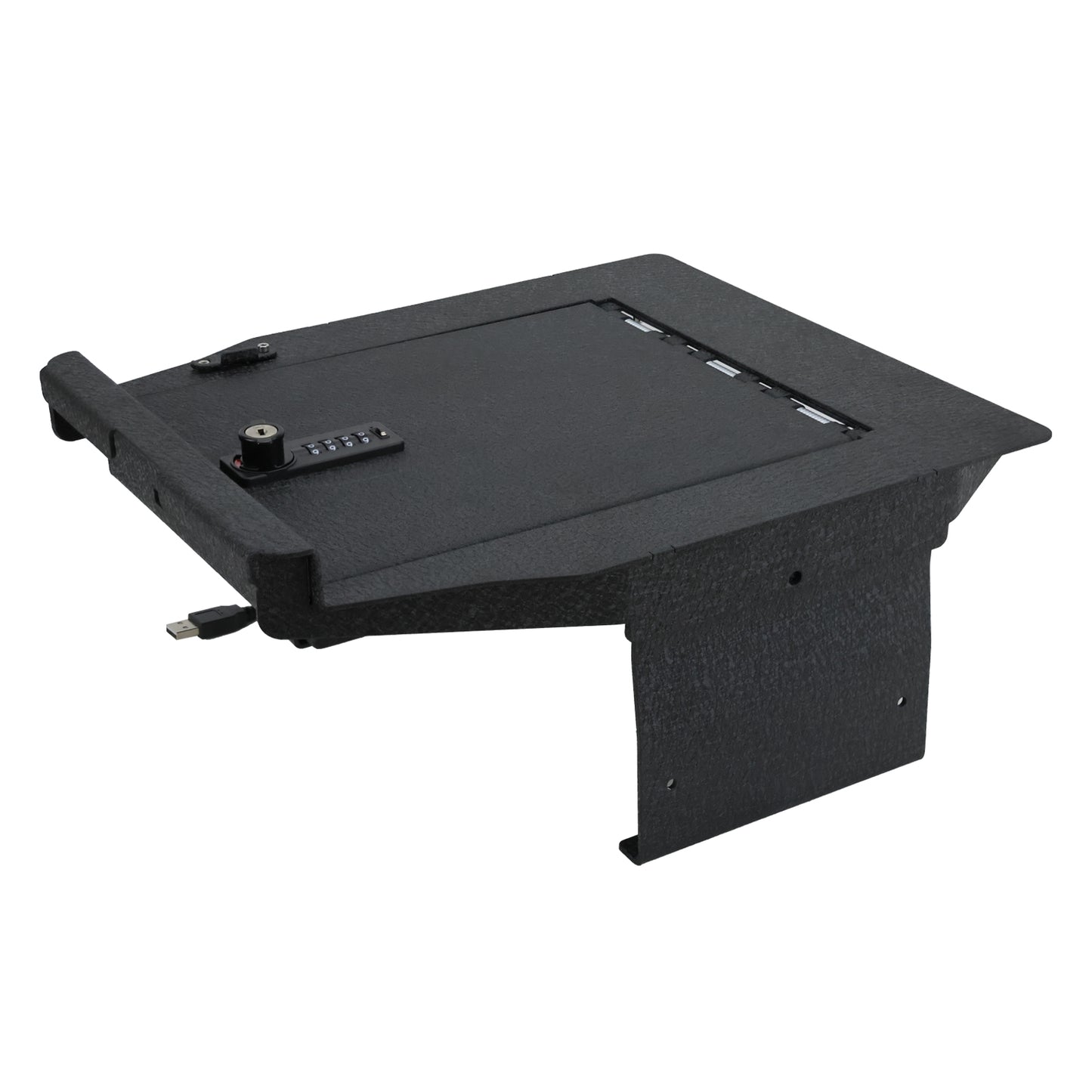 Caja fuerte para consola central para Ford F-150 2021-2024 y Ford F-150 Lightning 2021-2024, cerradura de combinación de 4 dígitos con llave