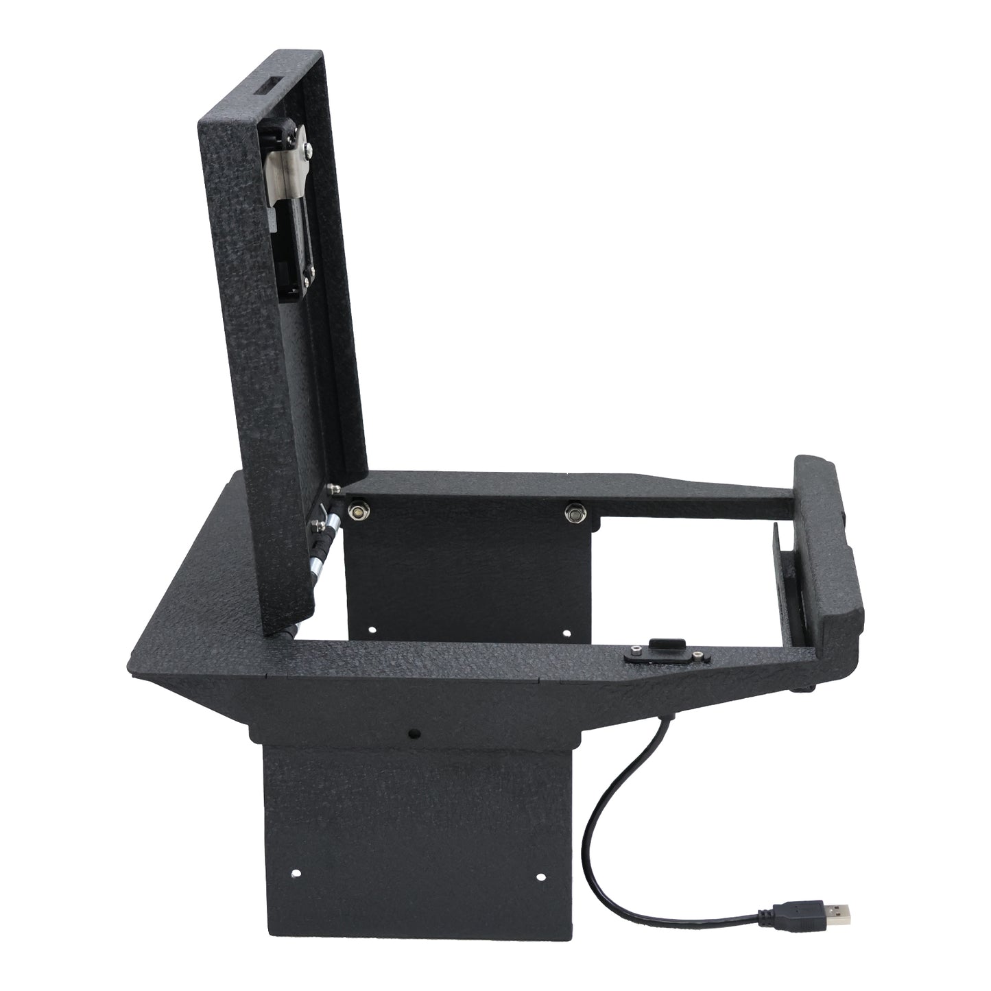 Caja fuerte para consola central para armas para Ford F-150 2021-2024 y Ford F-150 Lightning 2021-2024, cerradura de huellas dactilares con llave