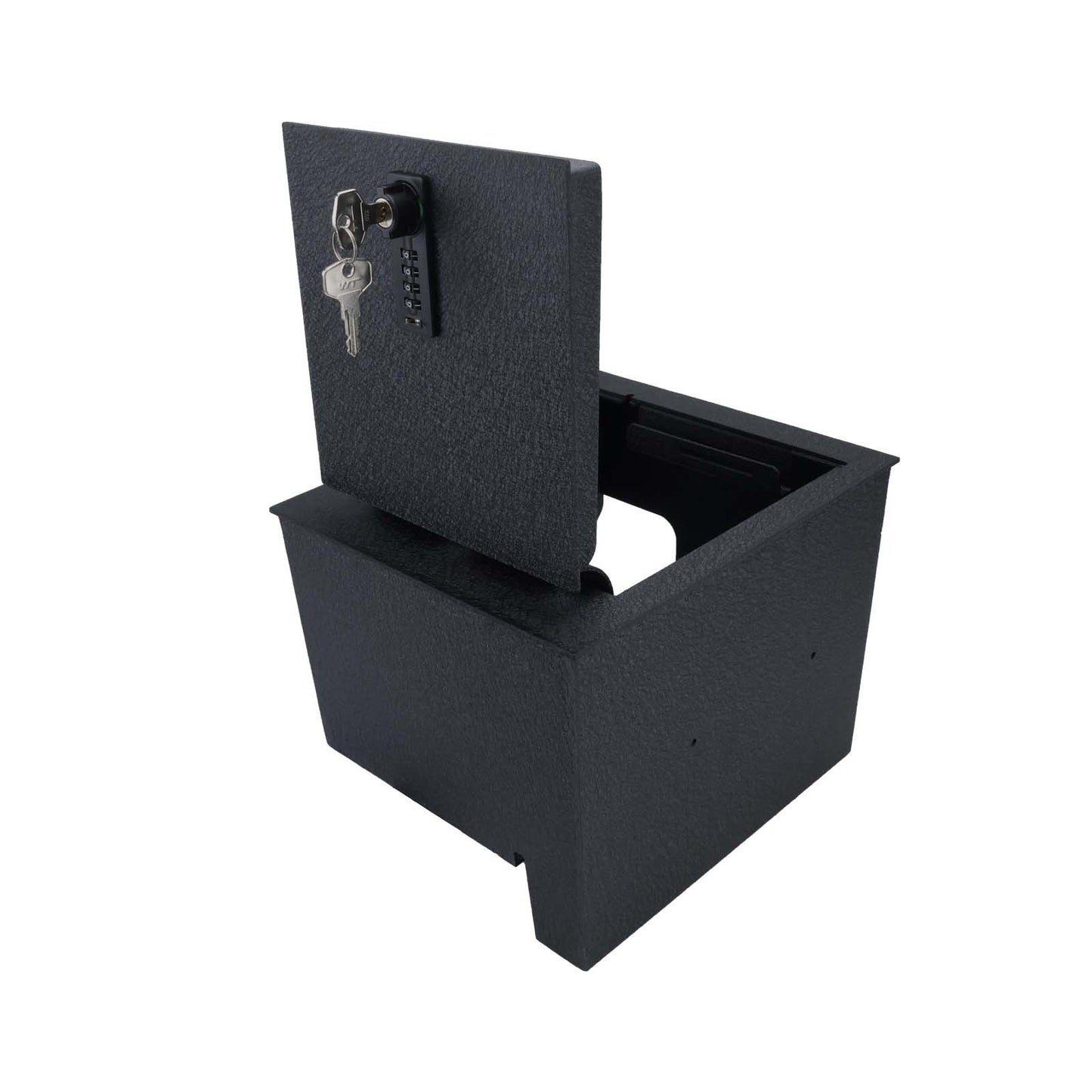 Center Console Gun Safe for 2016-2025 Nissan Titan, 4-Digit Combination Lock with Key