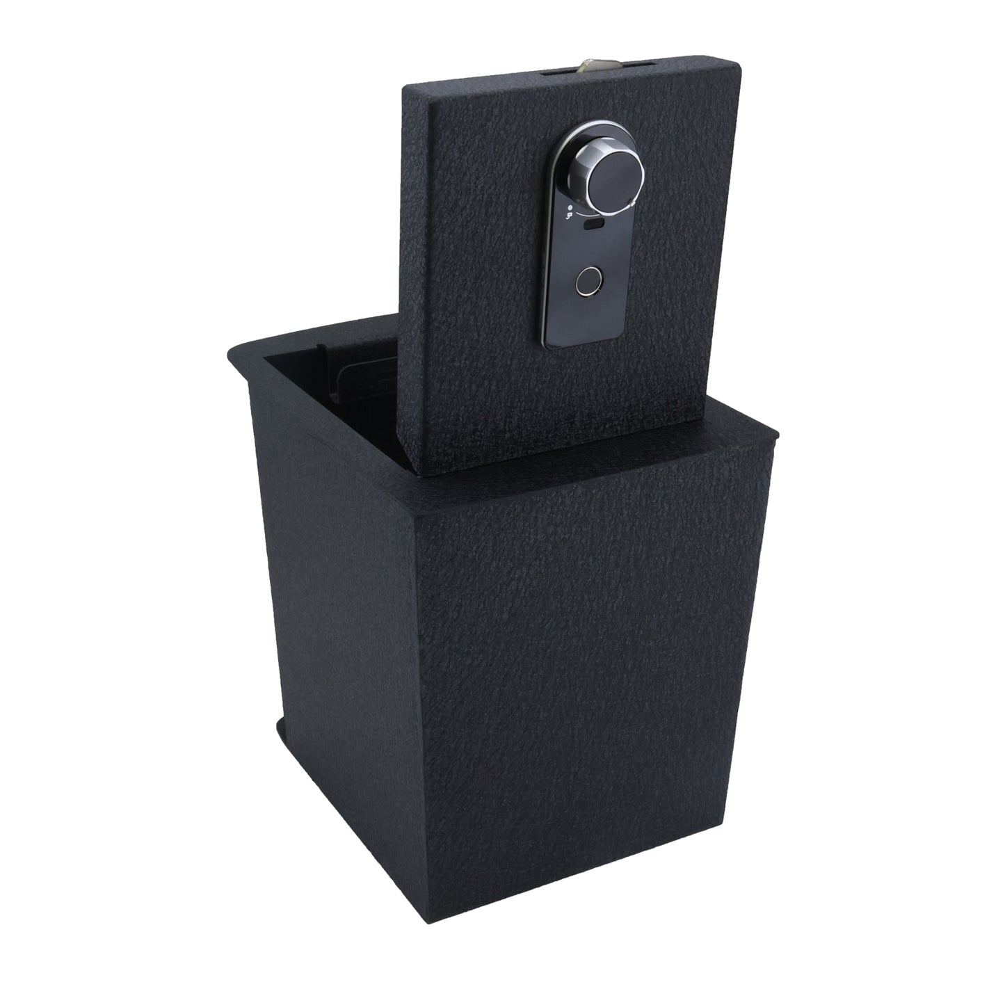 Center Console Gun Safe for 2019-2025 Kia Telluride with Cigarette Lighter, Fingerprint Lock with Key