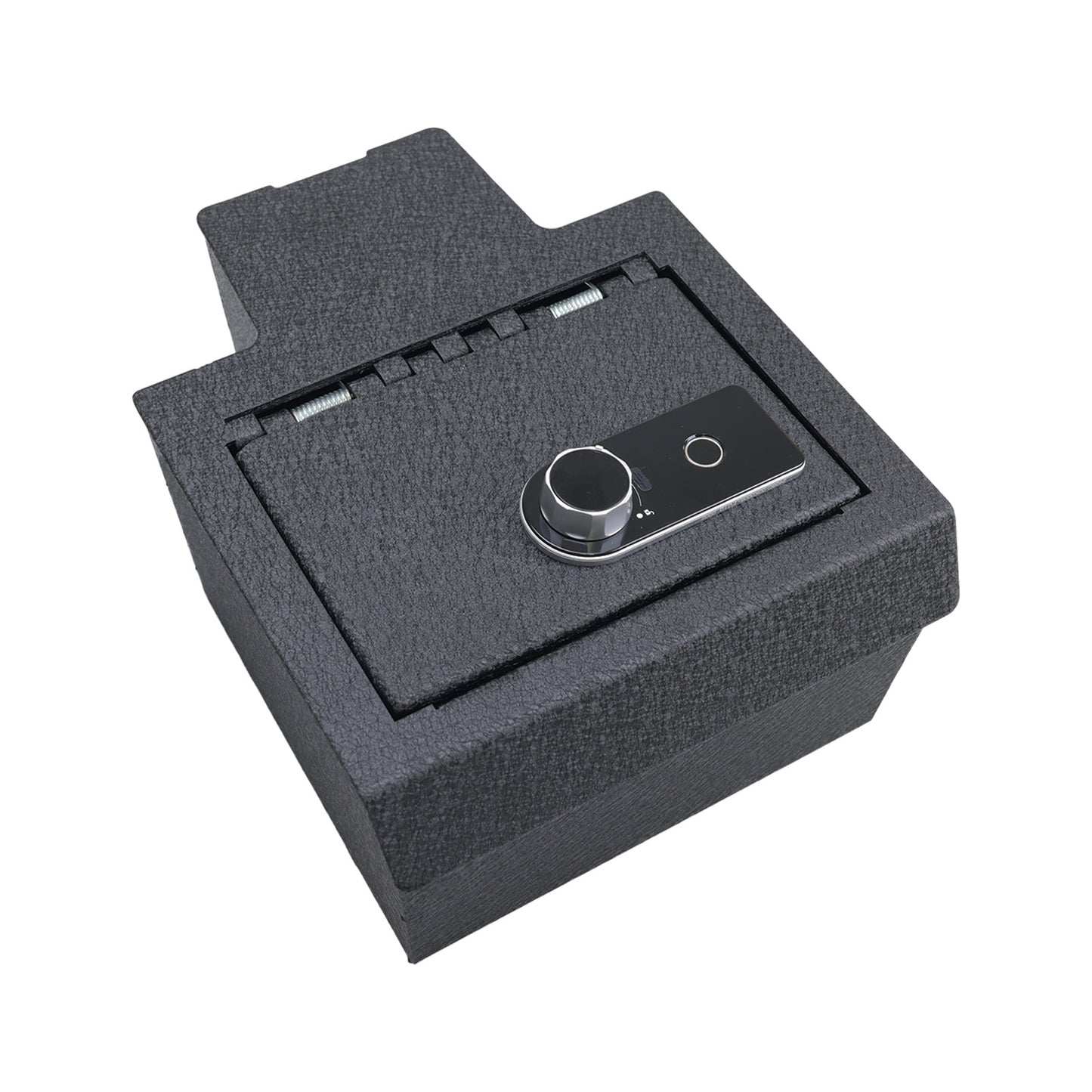 Center Console Gun Safe for 2024-2025 Chevrolet Silverado EV/GMC Sierra EV, Fingerprint Lock with Key