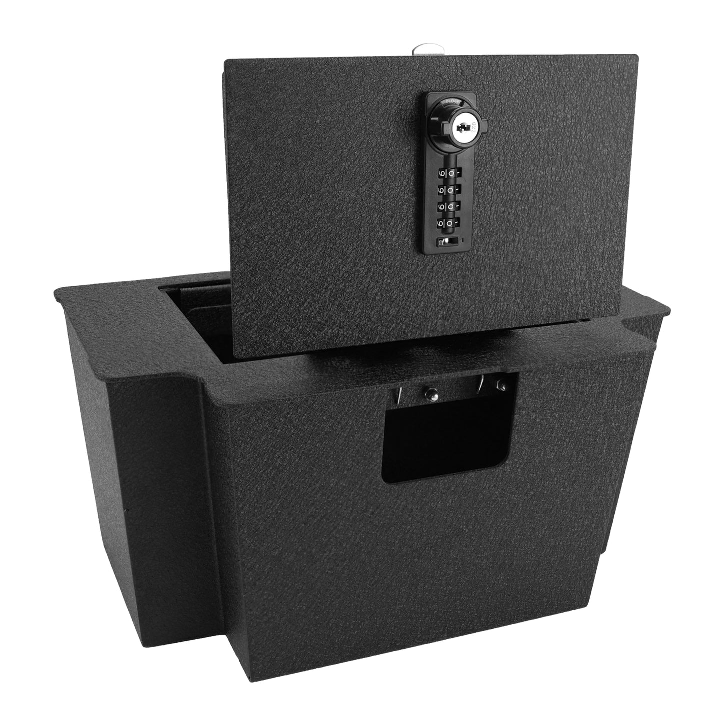 Pro Center Console Safe Gun Safe for 2023-2025 Chevy Silverado 1500, 4-Digit Combination Lock with Backup Key.