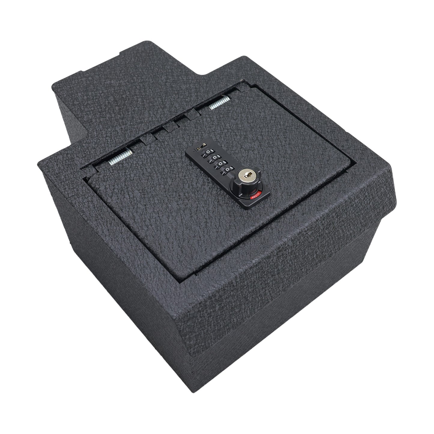 Center Console Gun Safe for 2024-2025 Chevrolet Silverado EV/GMC Sierra EV, 4-Digit Combination Lock with Key