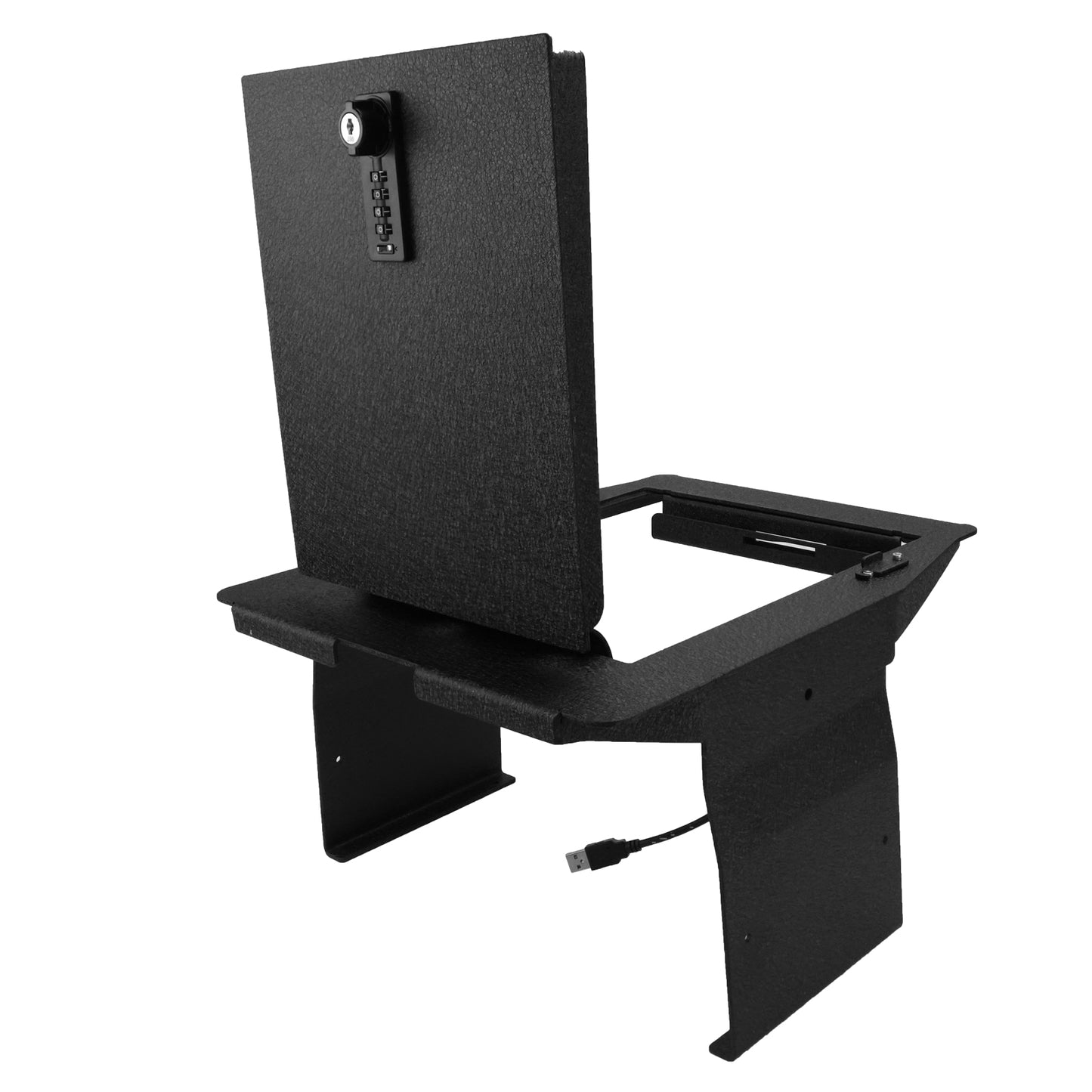 Pro Center Console Safe Gun Safe for 2015 -2020 Ford F150, 2017-2022 Ford 250/350/450 Super Duty, 2018-2024 Ford Expedition, 4-Digit Combination Lock with Key