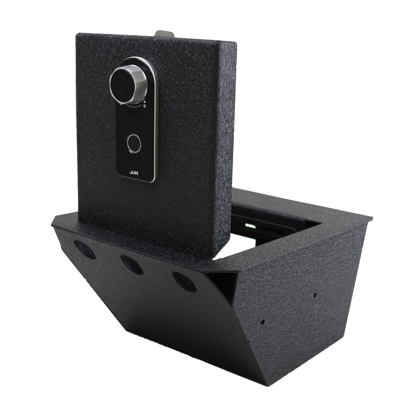 Center Console Safe Gun Safe for 2024-2025 Tesla Cybertruck, Fingerprint Lock with Key