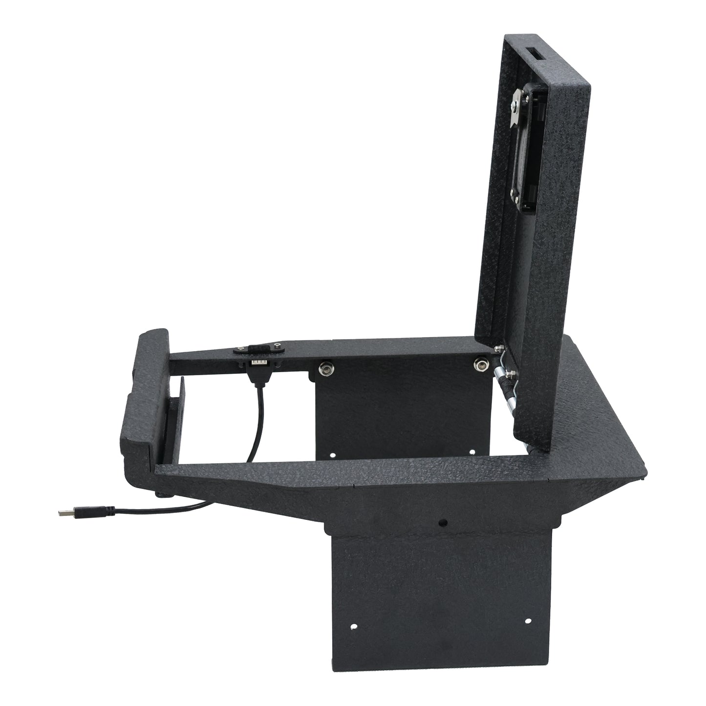 Caja fuerte para consola central para armas para Ford F-150 2021-2024 y Ford F-150 Lightning 2021-2024, cerradura de huellas dactilares con llave