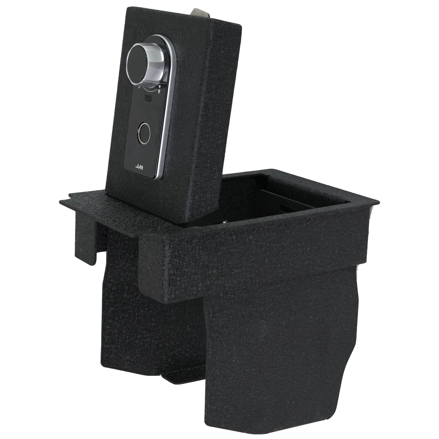 Caja fuerte para consola central para armas para Lincoln MKC 2015-2019, cerradura de huellas dactilares con llave