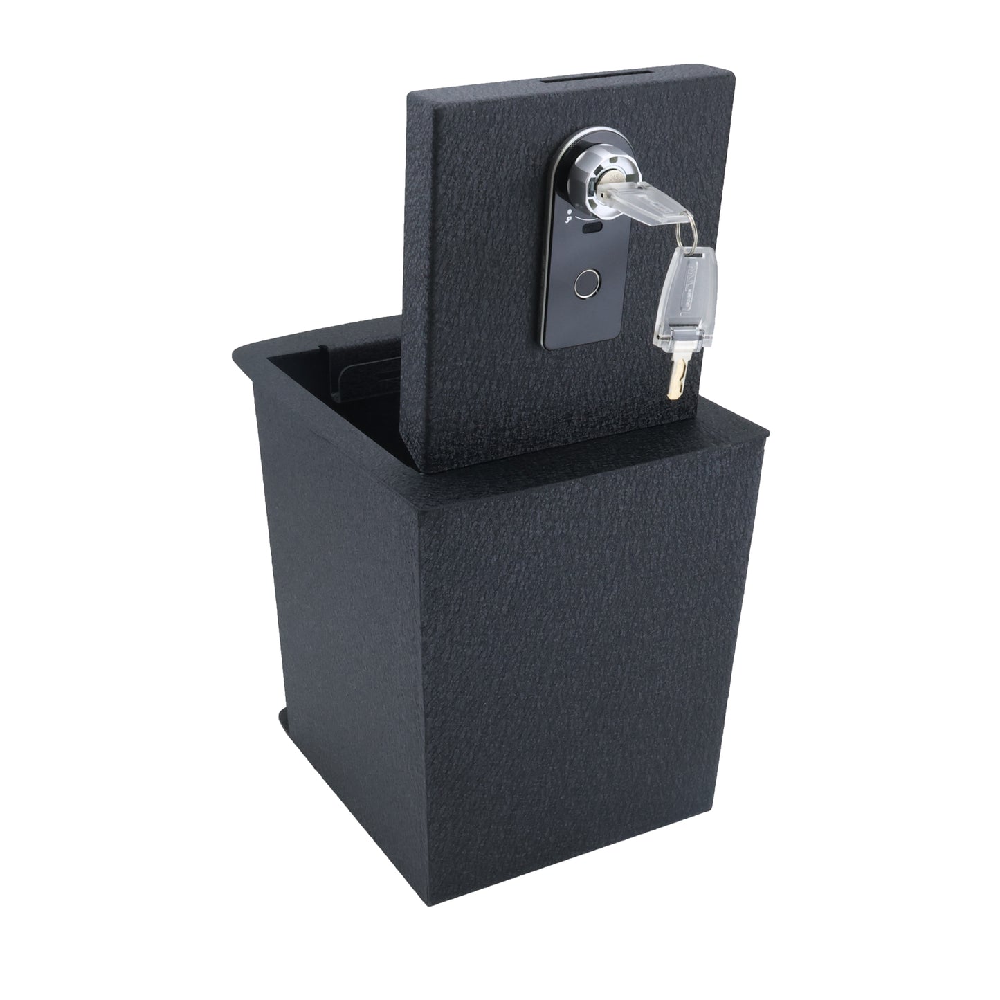 Center Console Gun Safe for 2019-2025 Kia Telluride with Cigarette Lighter, Fingerprint Lock with Key