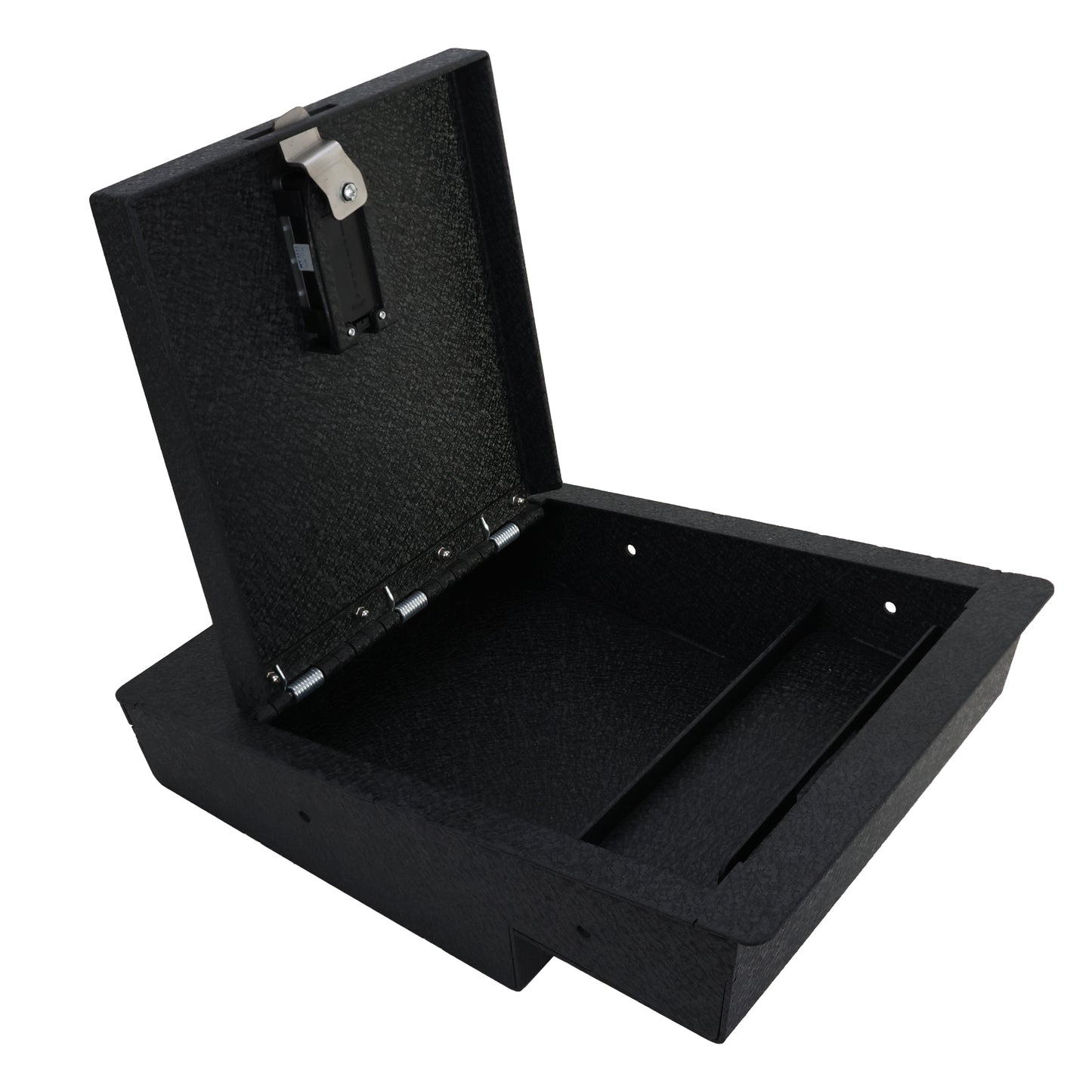 Under Seat Console Safe for 2014 to 2018 Chevrolet Silverado 1500 and GMC Sierra 1500 with a underseat console bench seat Fingerprint Lock with Key