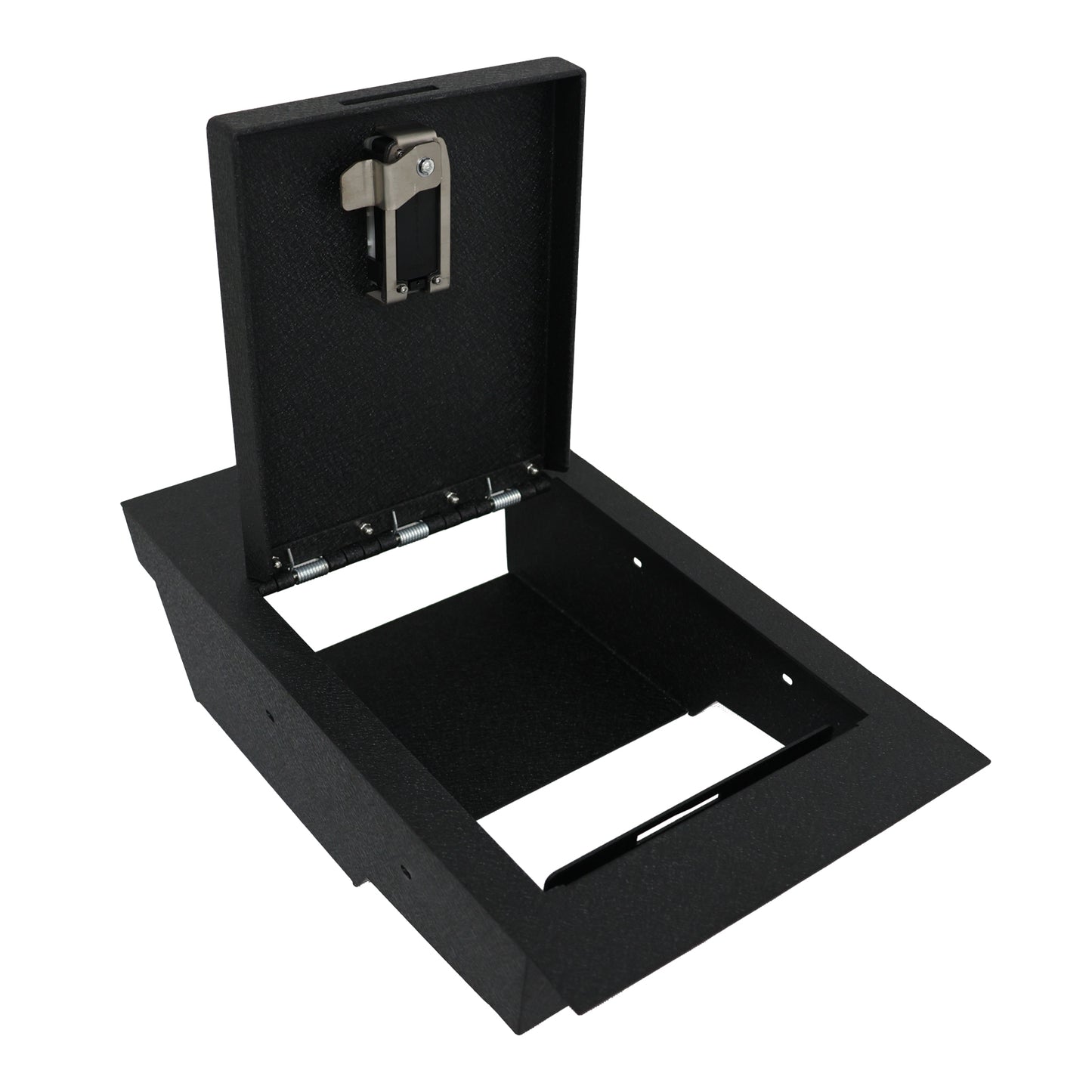 Under Seat Console Safe Box for 2015-2025 Ford F150 models with underseat console bench seats, Fingerprint Lock with Key