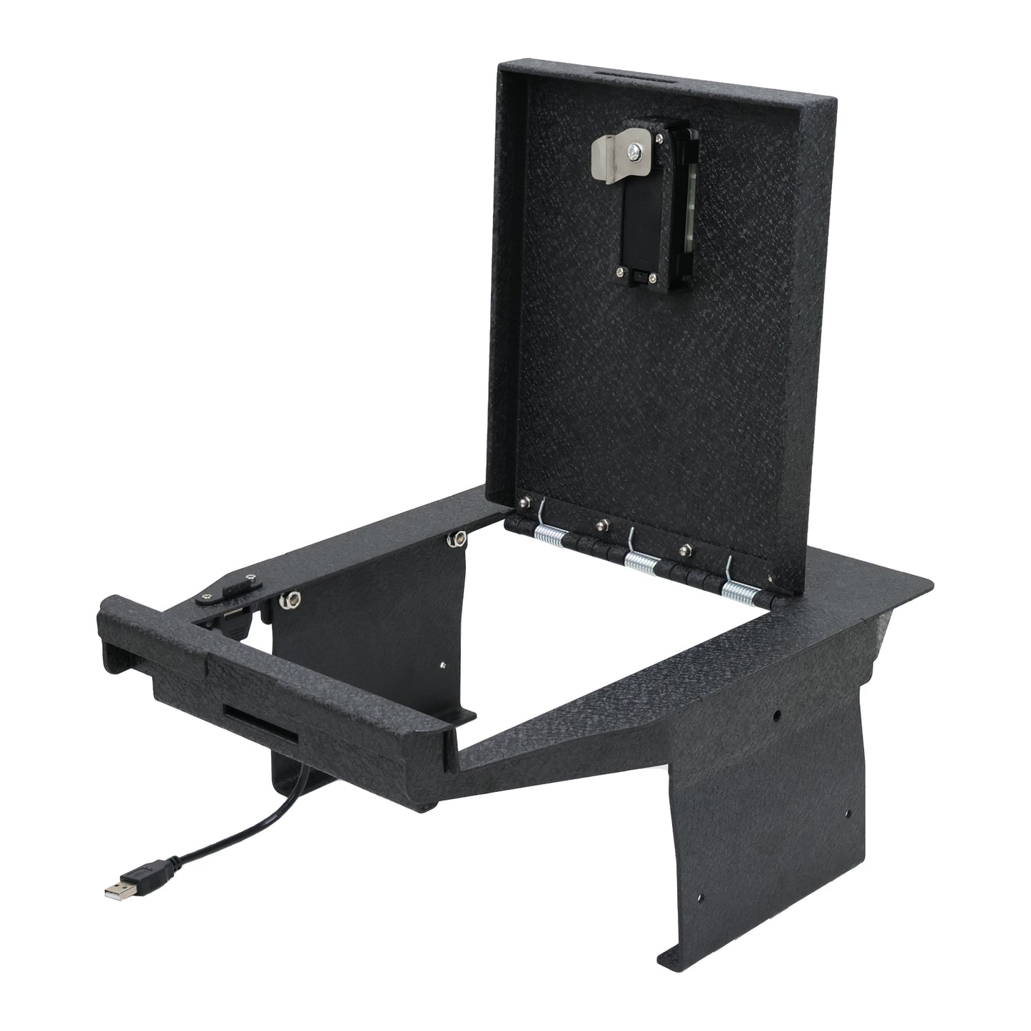 Caja fuerte para consola central para armas para Ford F-150 2021-2024 y Ford F-150 Lightning 2021-2024, cerradura de huellas dactilares con llave