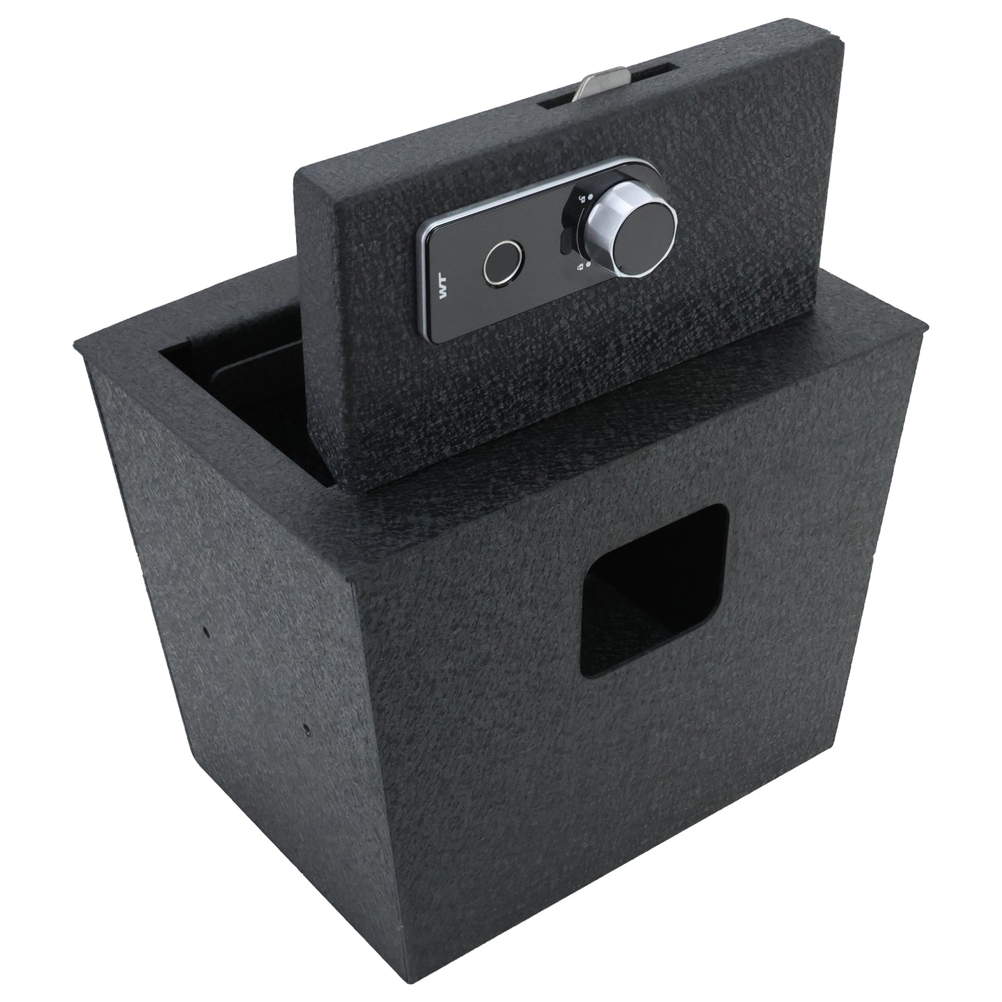 Caja fuerte para pistola de consola central trasera para Lincoln Navigator 2018-2023, cerradura de huella digital con llave