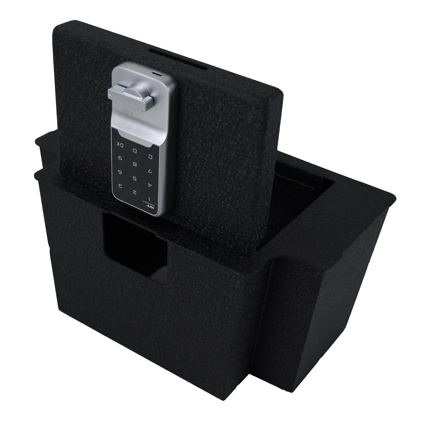 Center Console Safe Gun Safe for 2023-2026 Chevrolet Silverado 1500, Electronic Number Lock