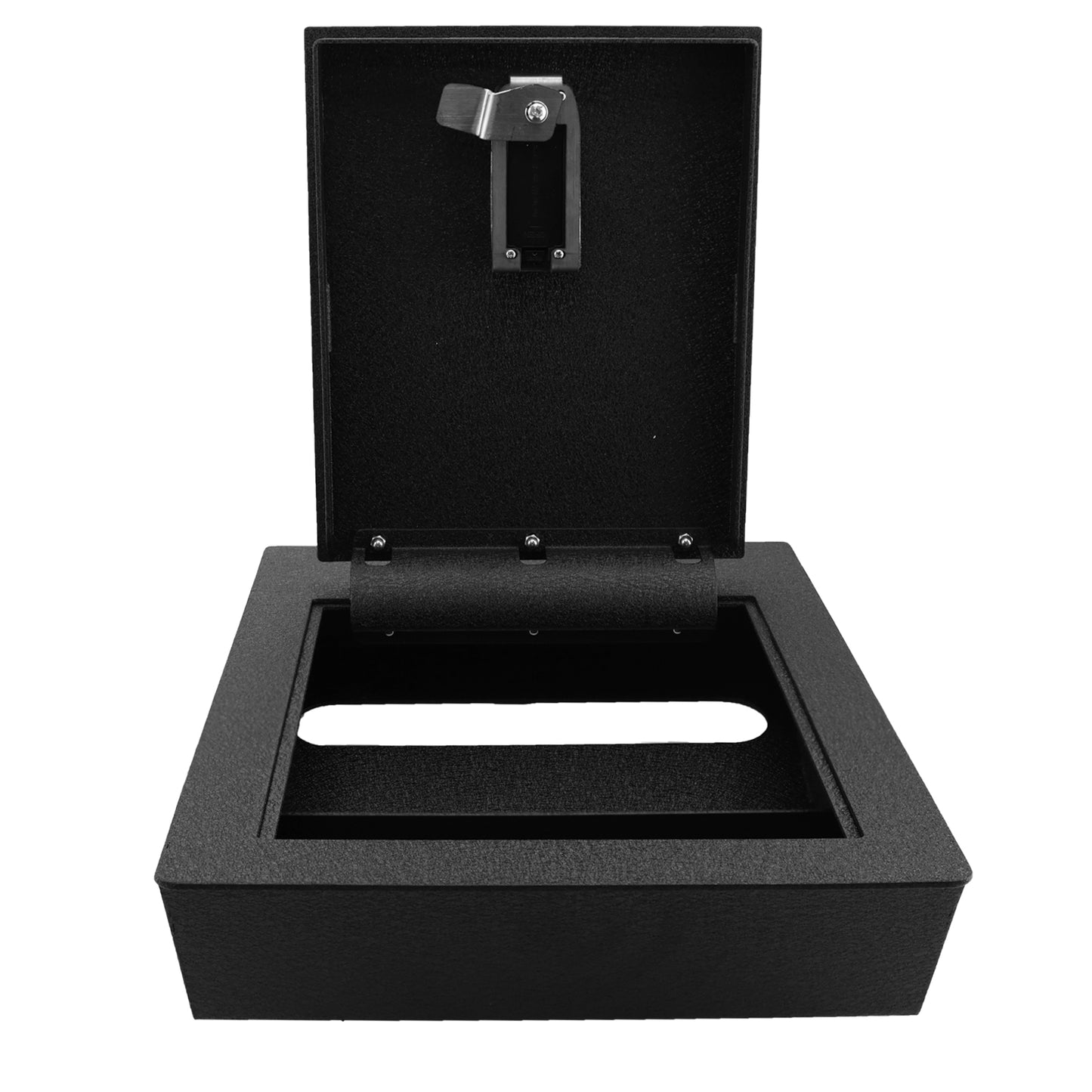 Pro Under Seat Console Safe for 2014 to 2018 Chevrolet Silverado 1500 and GMC Sierra 1500 with a underseat console bench seat Fingerprint Lock with Key