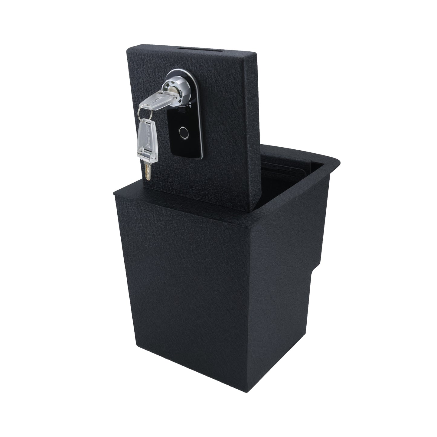 Center Console Gun Safe for 2019-2025 Kia Telluride with Cigarette Lighter, Fingerprint Lock with Key